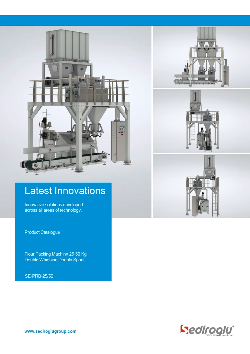 Flour Packing Machine 25-50 Kg Double Weighing Double Spout