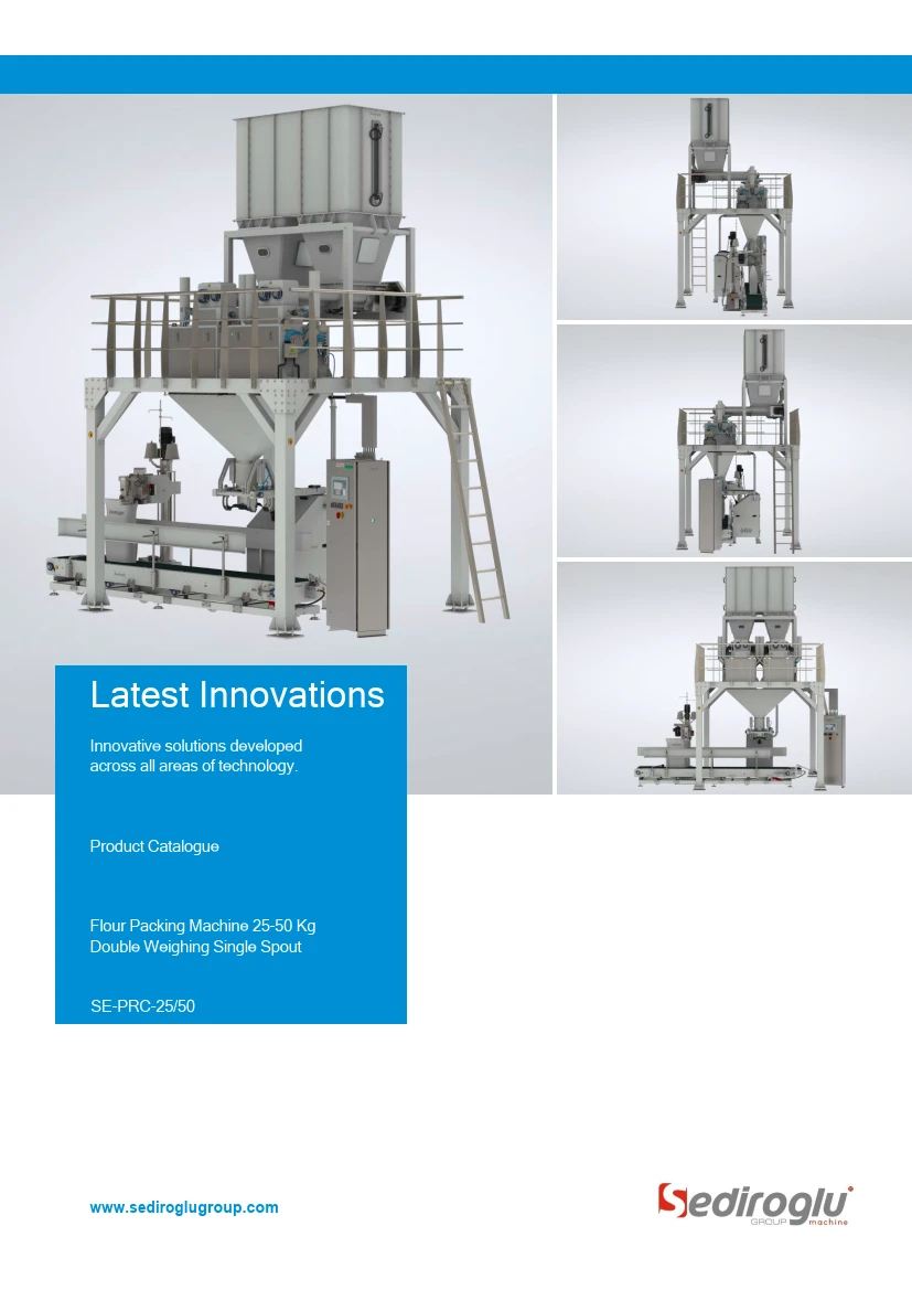 Flour Packing Machine 25-50 Kg Double Weighing Single Spout