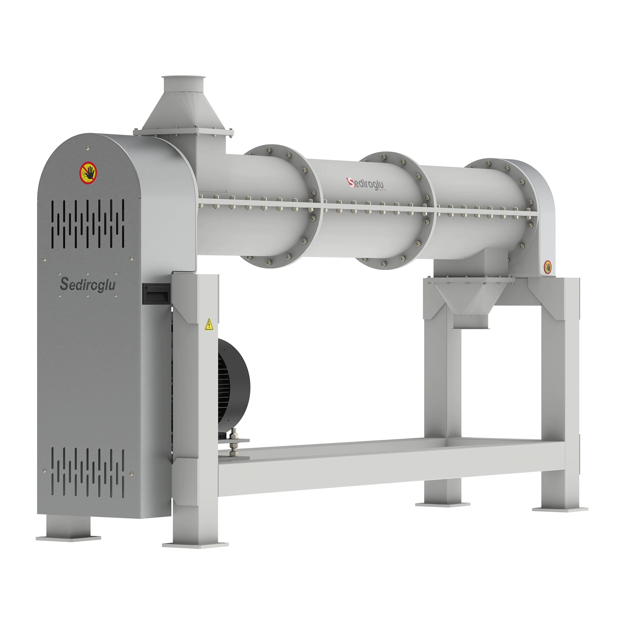 Horizontal Intensive Dampener 12 Tons per Hour – Outlet Section