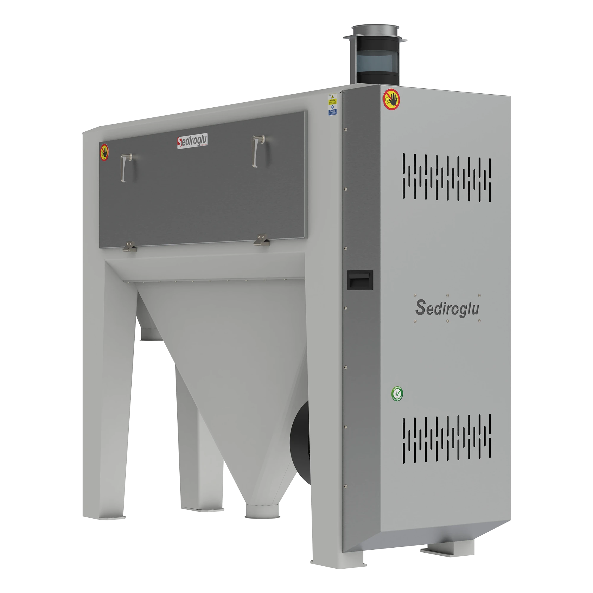 Sediroglu Group intensive scourer machine designed for 6–8 ton grain cleaning capacity.