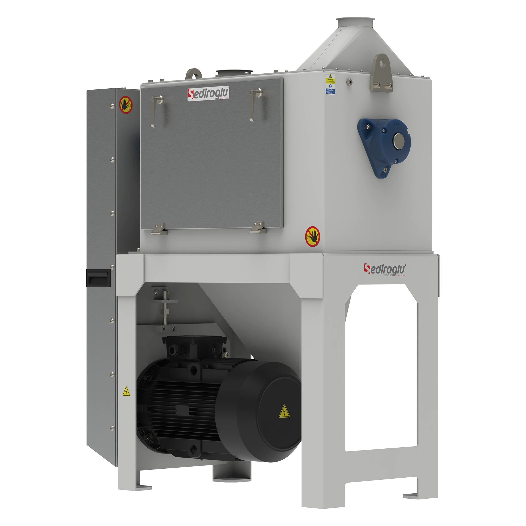 Horizontal type wheat scourer for flour mills, improving product quality by removing surface impurities before grinding.