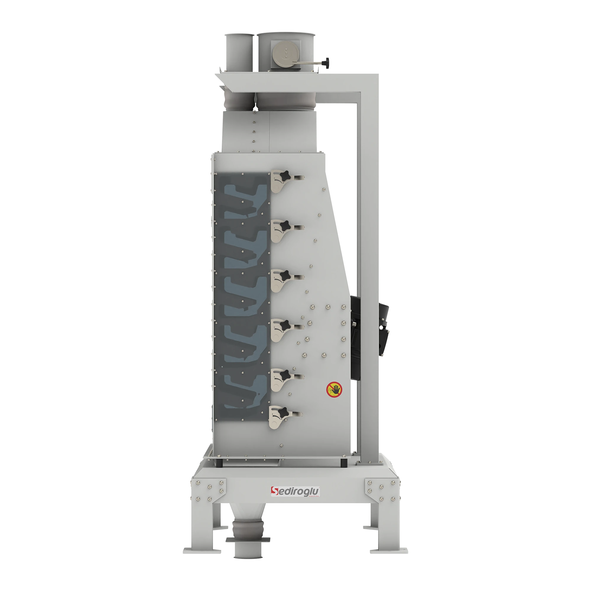 Side view of the Sediroglu Group Vertical Vibro Tarar 2 ton with stable and vibration-balanced design.