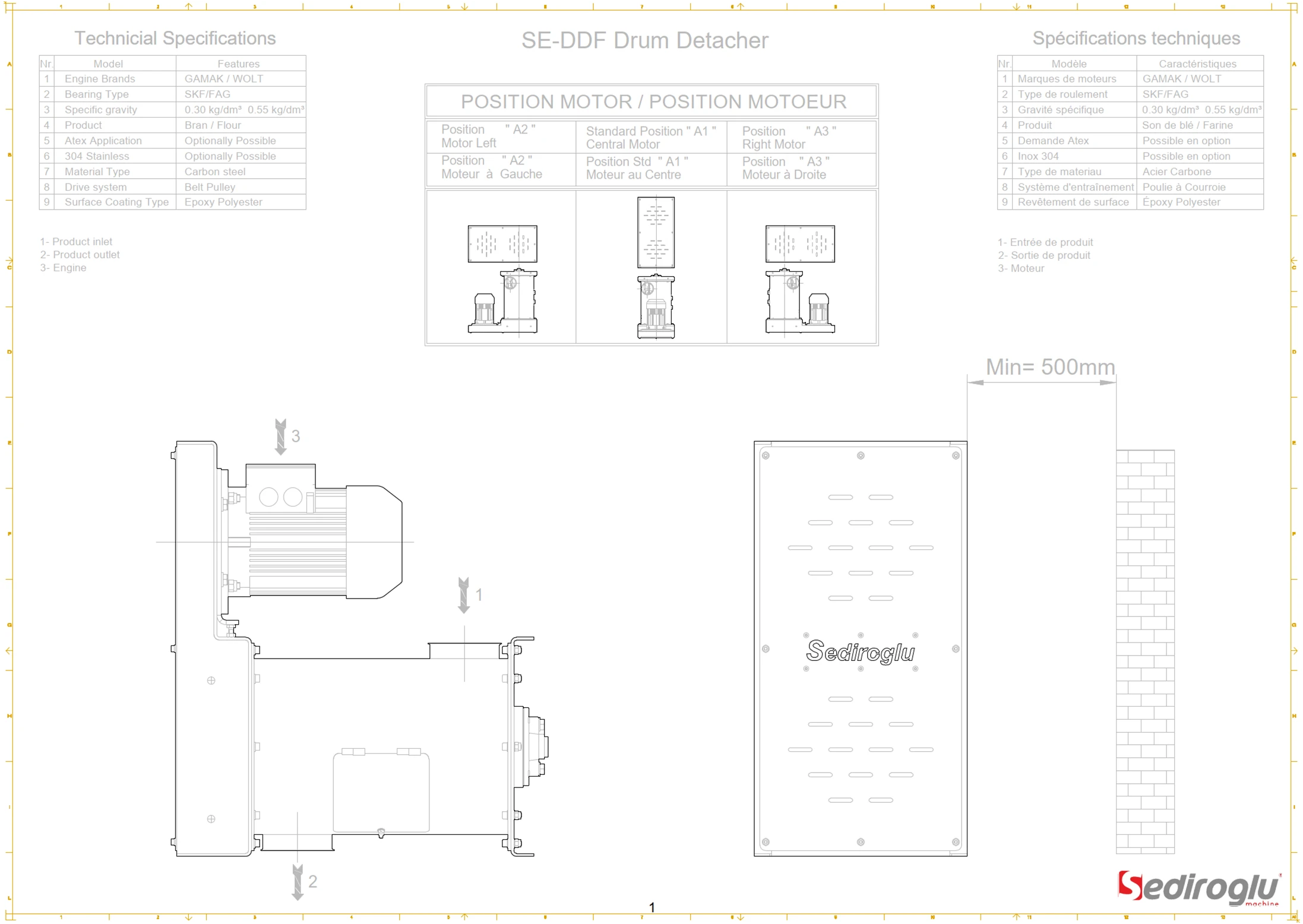 SEDİROGLU-Drum-Detacher-F-32-55-Assembly-Diagram