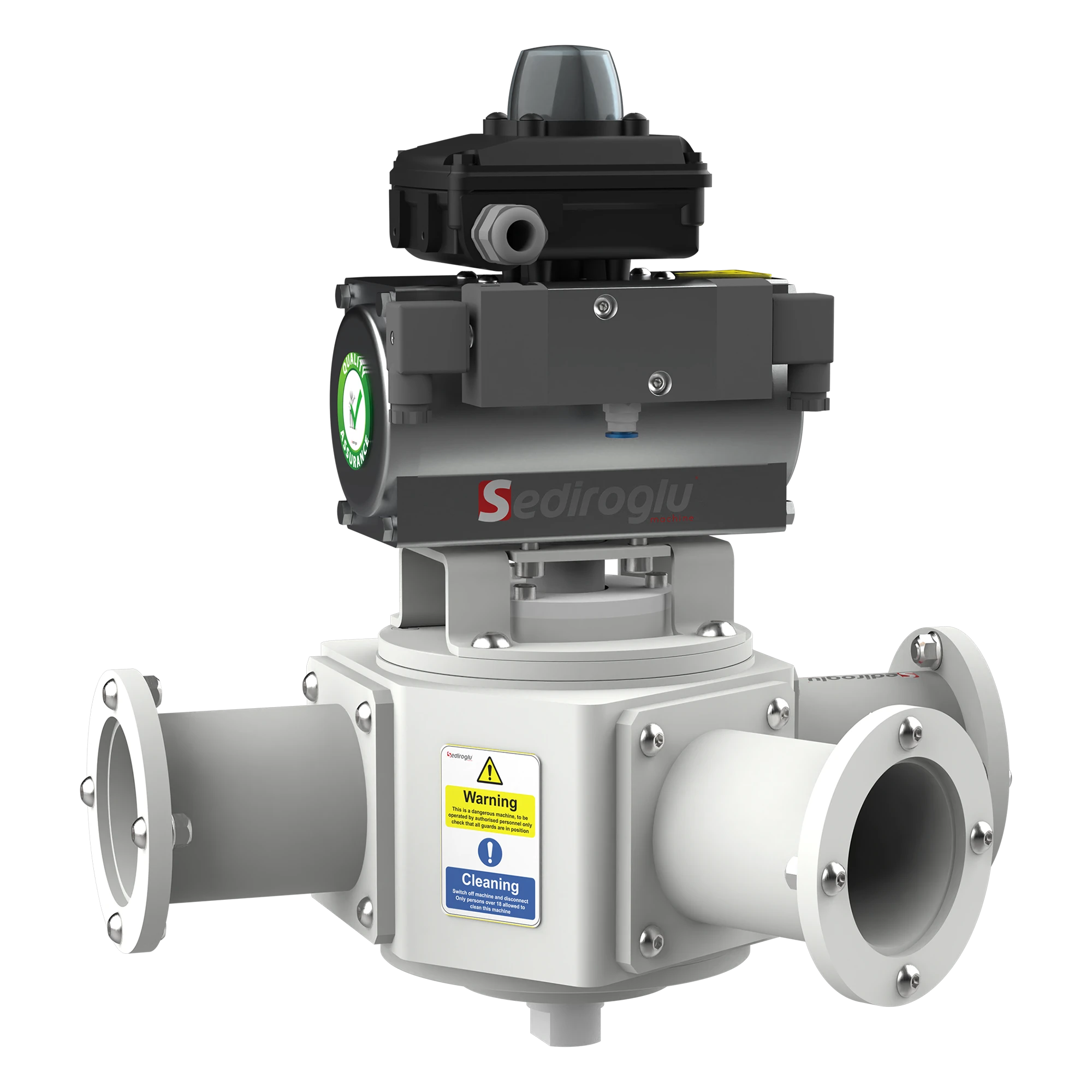 Plug Diverter Valve 83 integrated into plastic production lines for precise material transfer.
