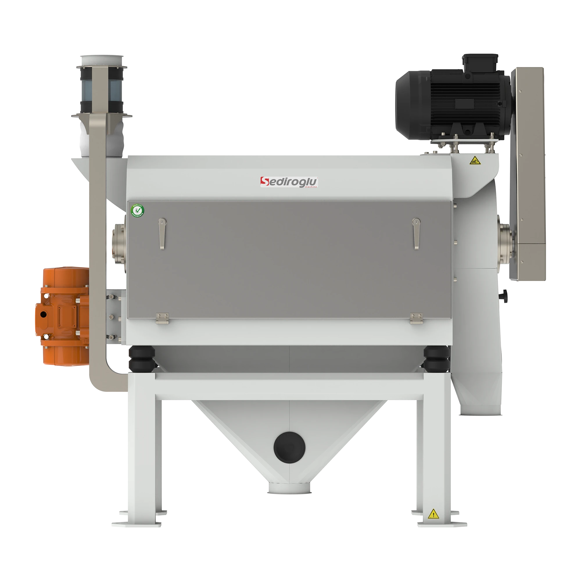 Modern flour mill installation showcasing Sediroglu Vibro Bran Finisher 200 in operation