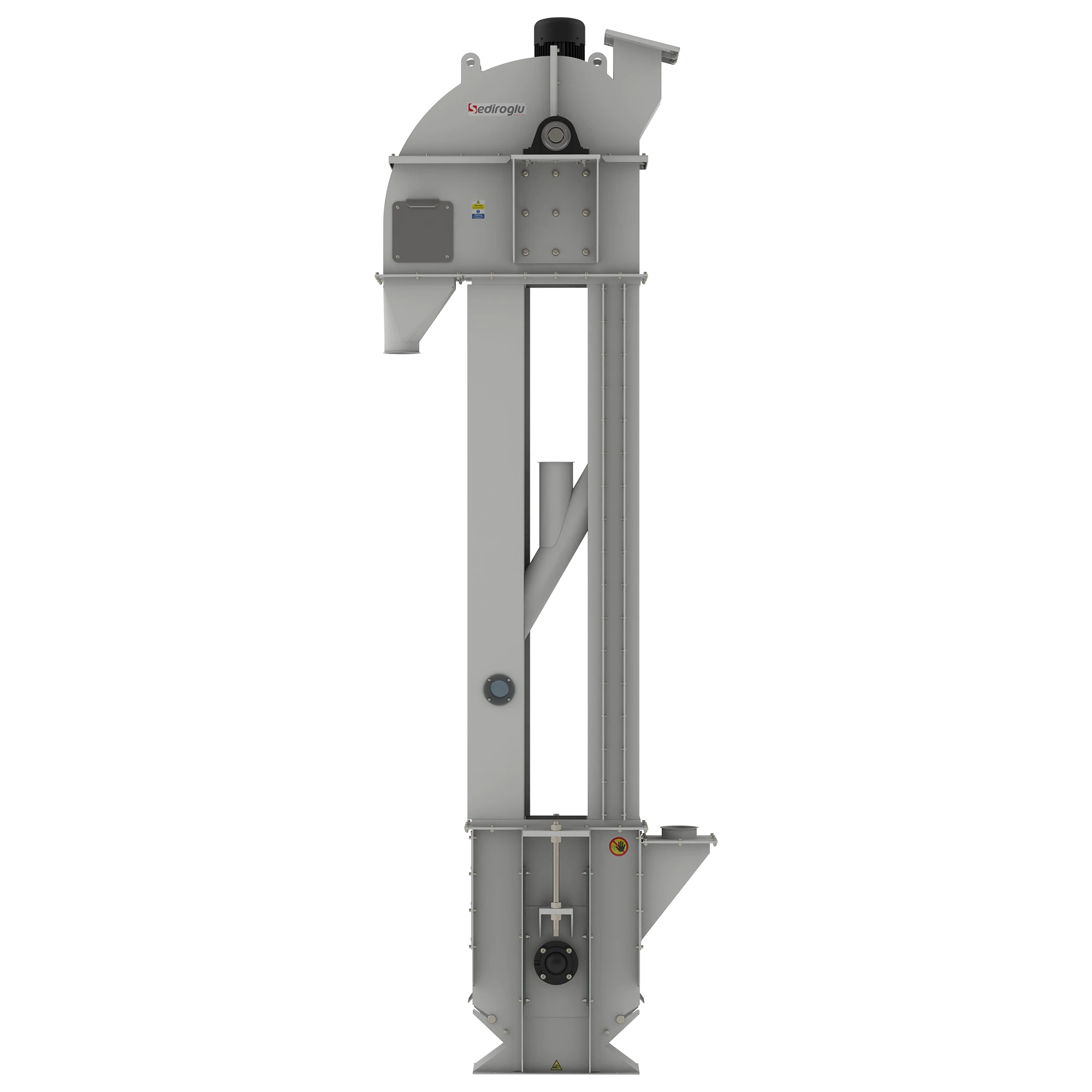 High capacity corn flour conveying in milling facilities using SE-BE 800/340 Bucket Elevator ensuring stable and uninterrupted production