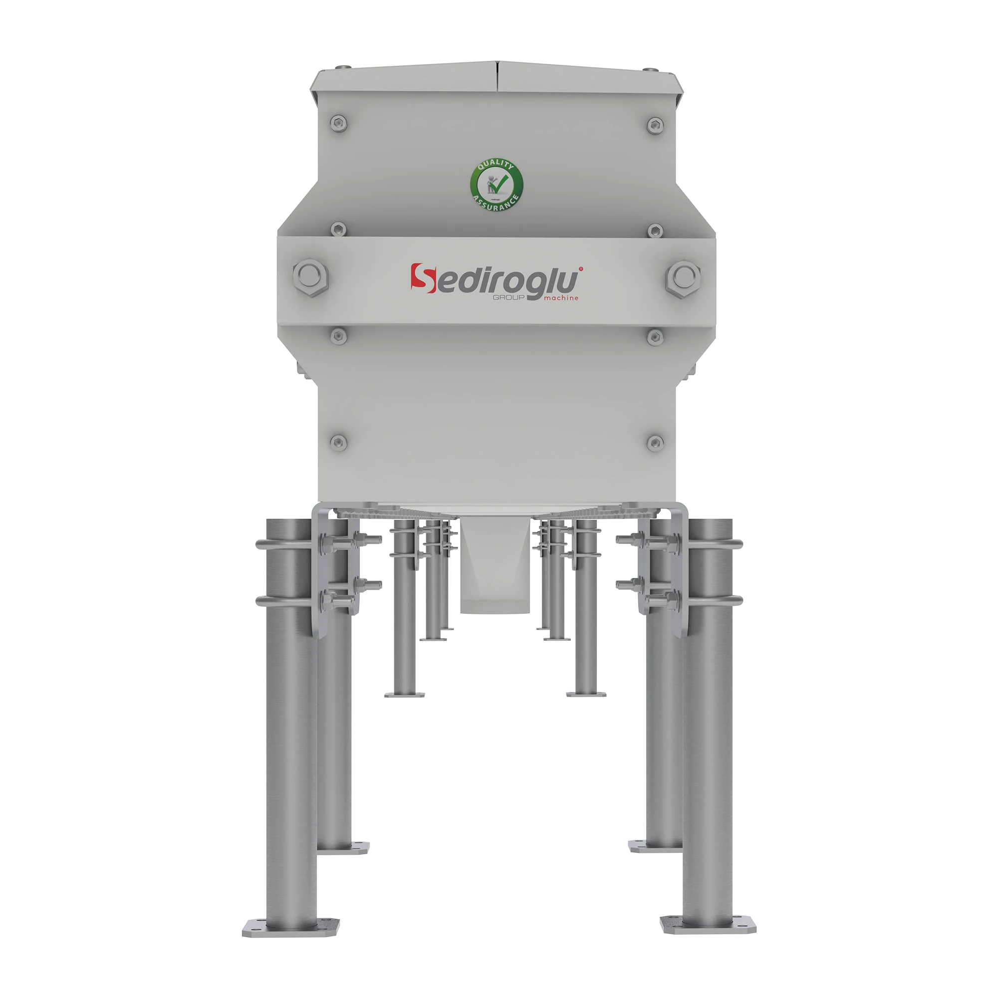 Close-up of SE-CC-45 chain mechanism in rice and bean handling plants, emphasizing durability, maintenance ease, and safe operation.