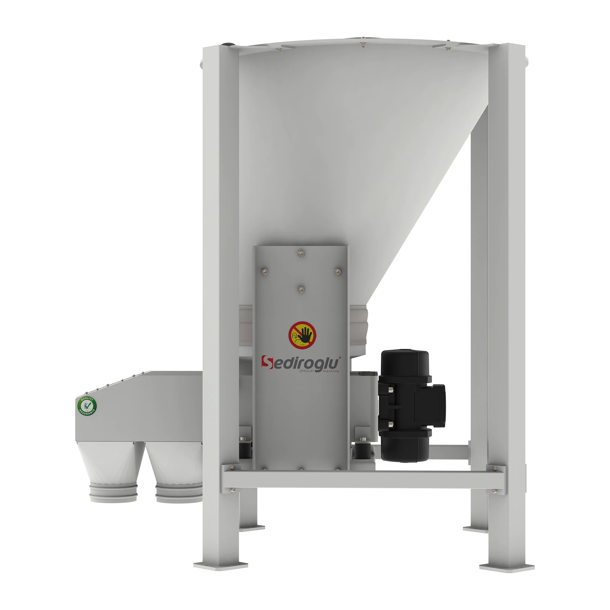 Vibration-free steel chassis offers quiet and safe operation.