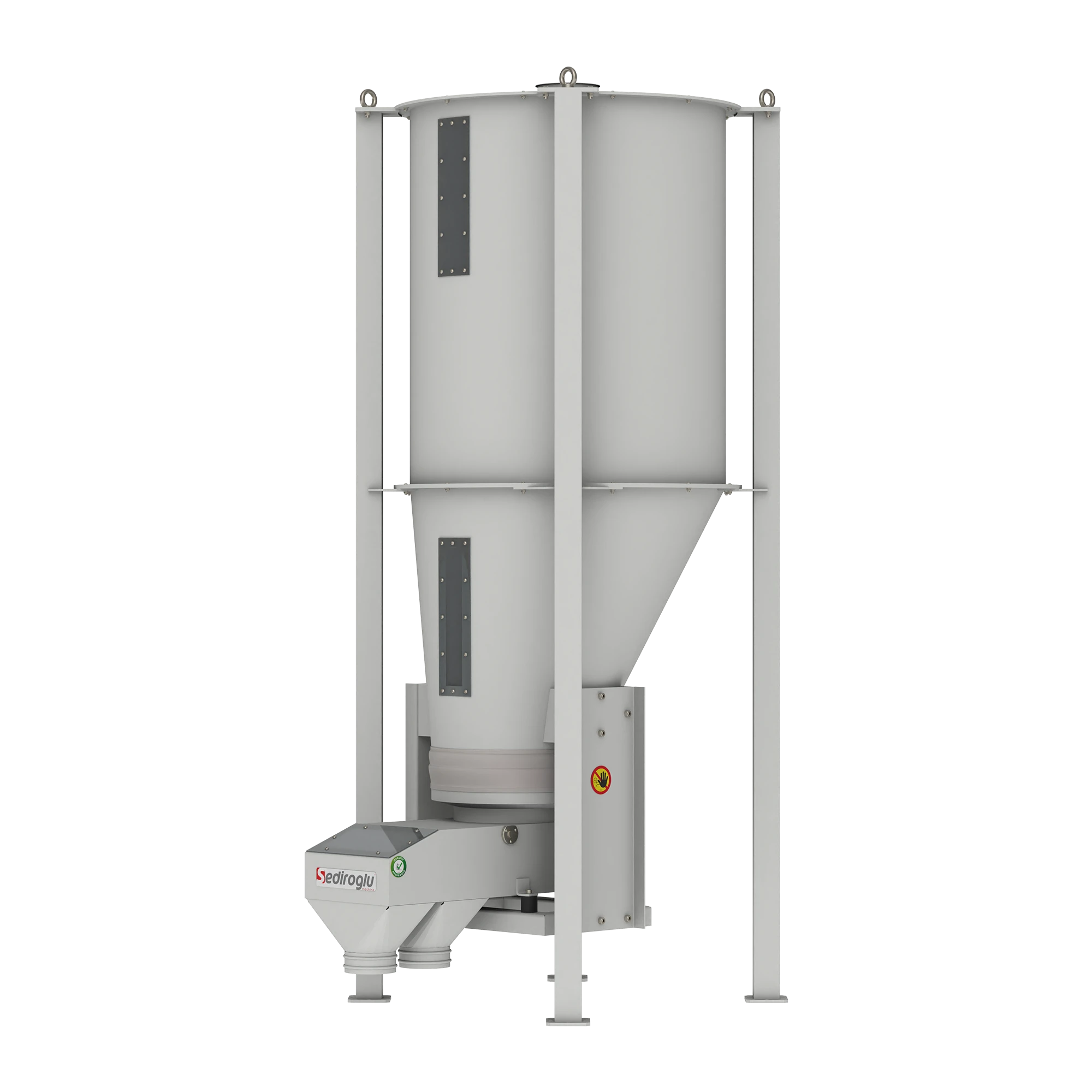 Efficient feeding for flour, semolina, pasta, and feed facilities.