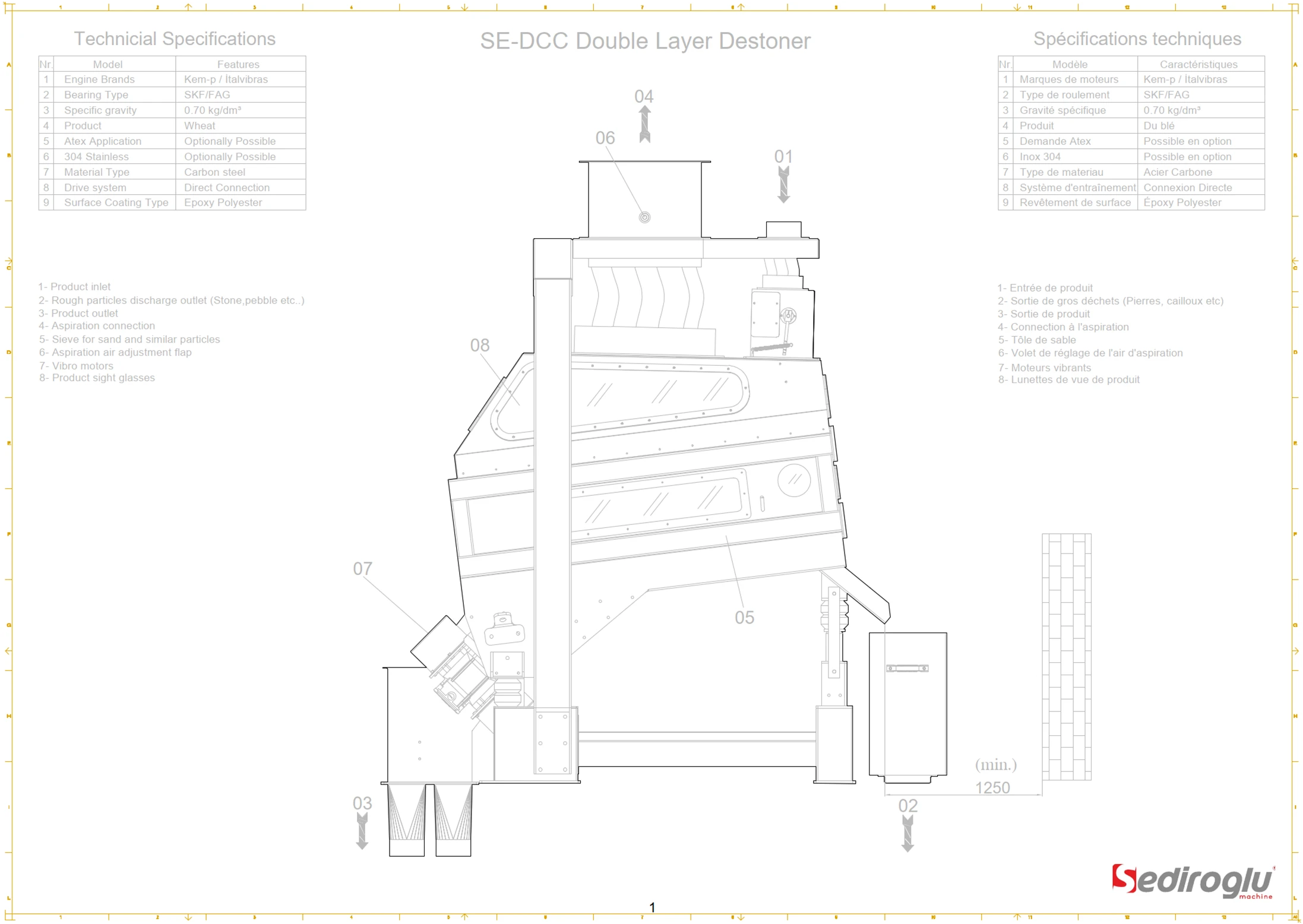 sediroglu-double-layer-destoner-120-technical-diagram