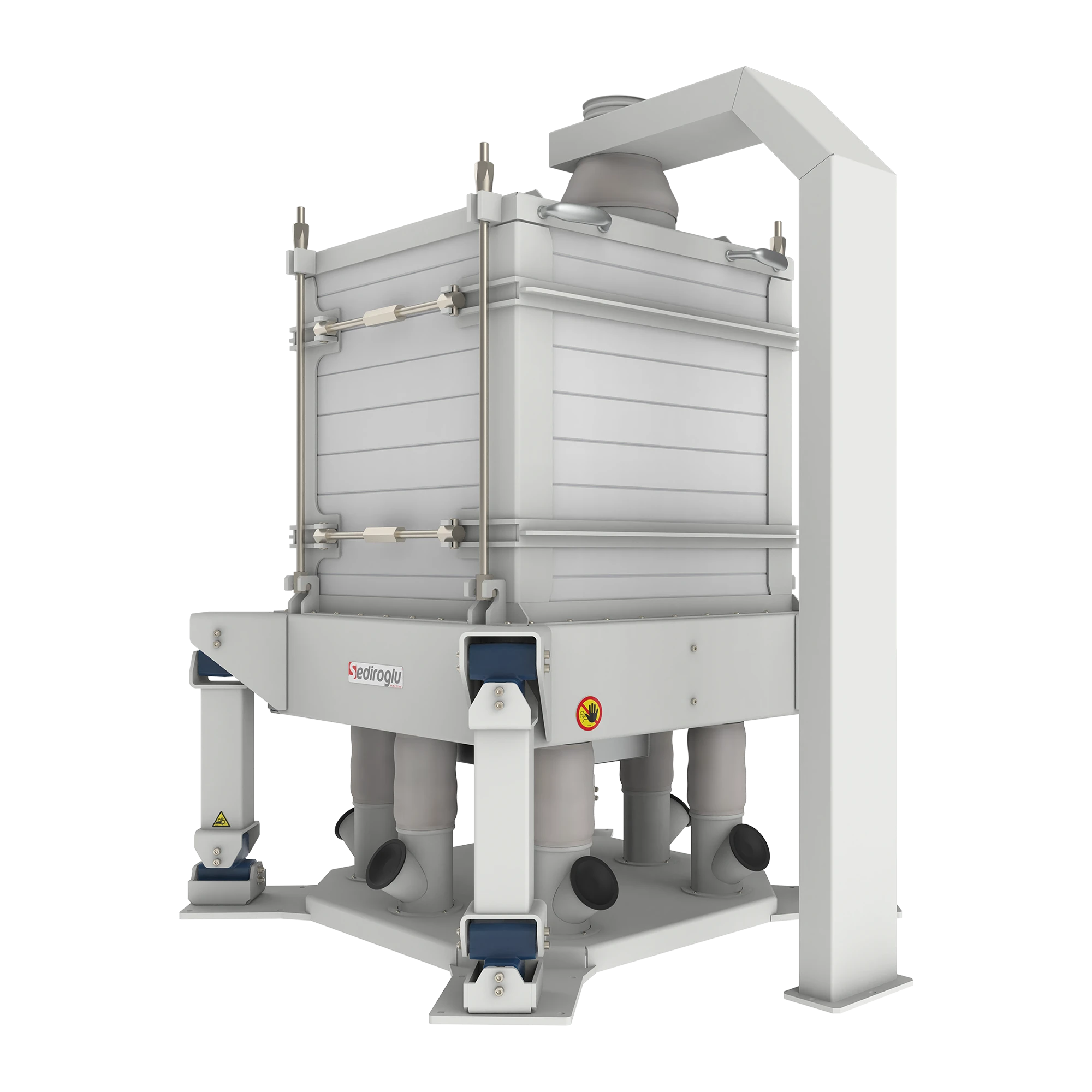 The Control Mono Sifter 12 Tonne is integrated into flour mills, rice plants, and galeta flour facilities for efficient, hygienic sifting.