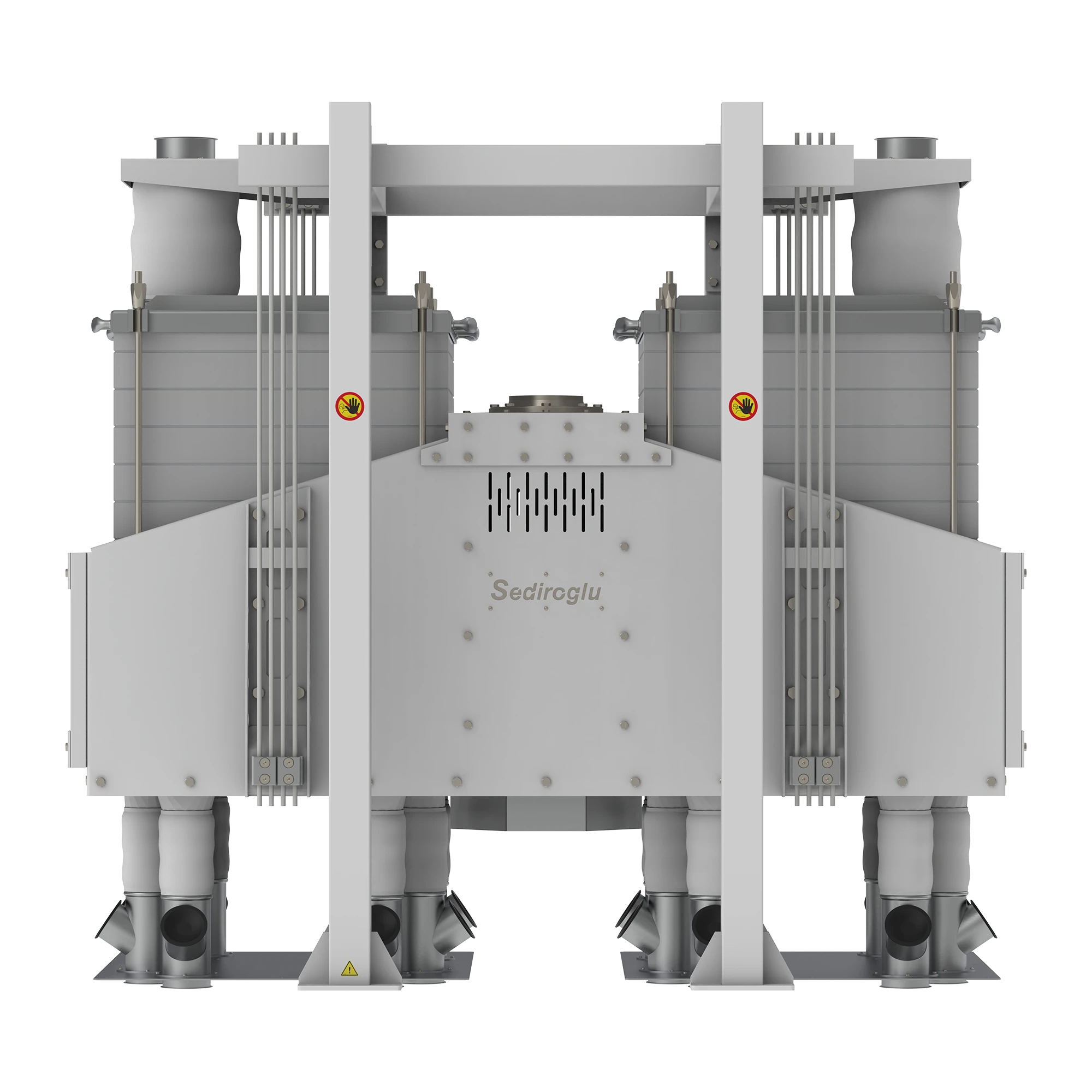Industrial plansifter operating in plastic granule processing plants, ensuring accurate size classification and stable material flow in recycling lines.