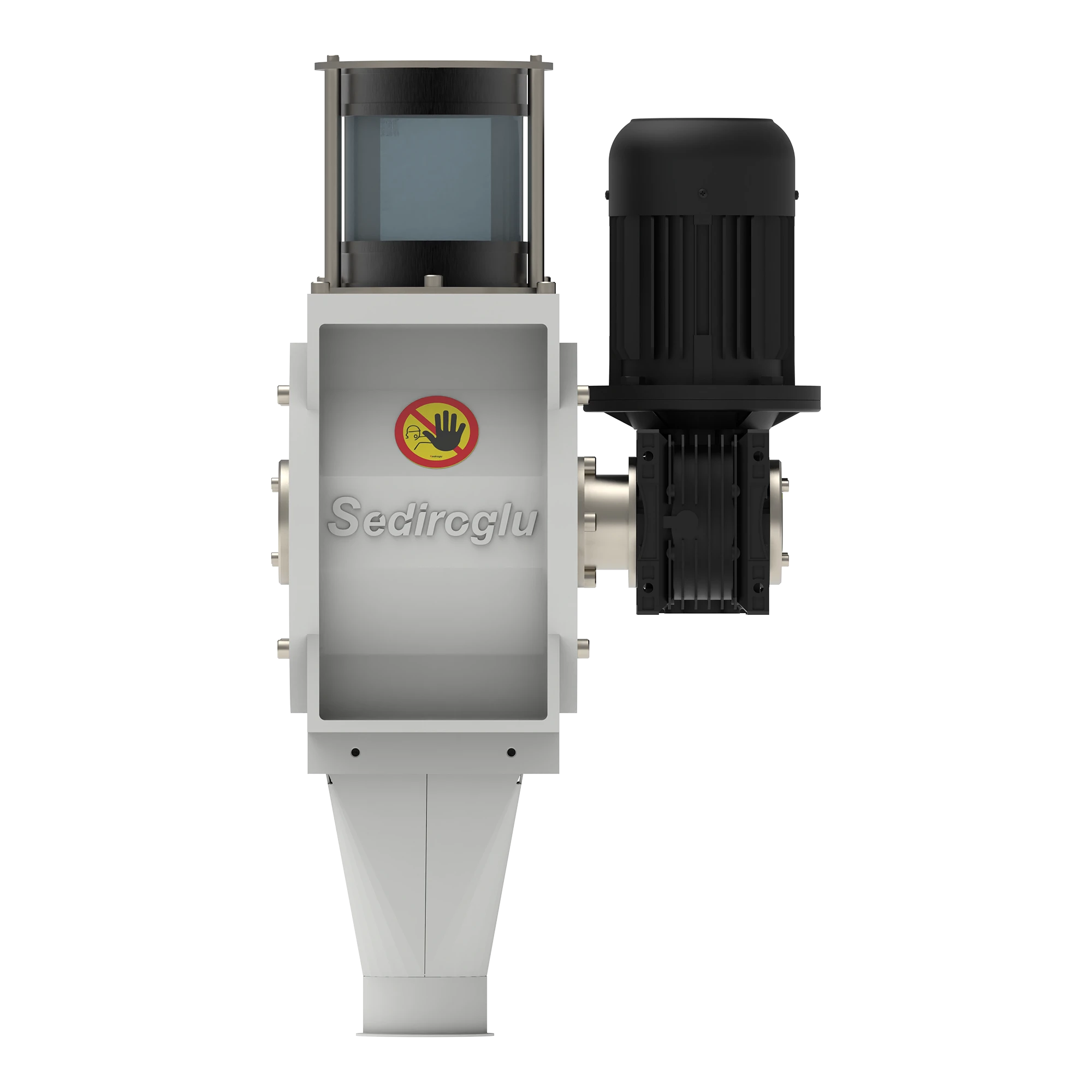 Rotary Airlock Valve 25-21 supporting pneumatic conveying systems in corn flour processing facilities.