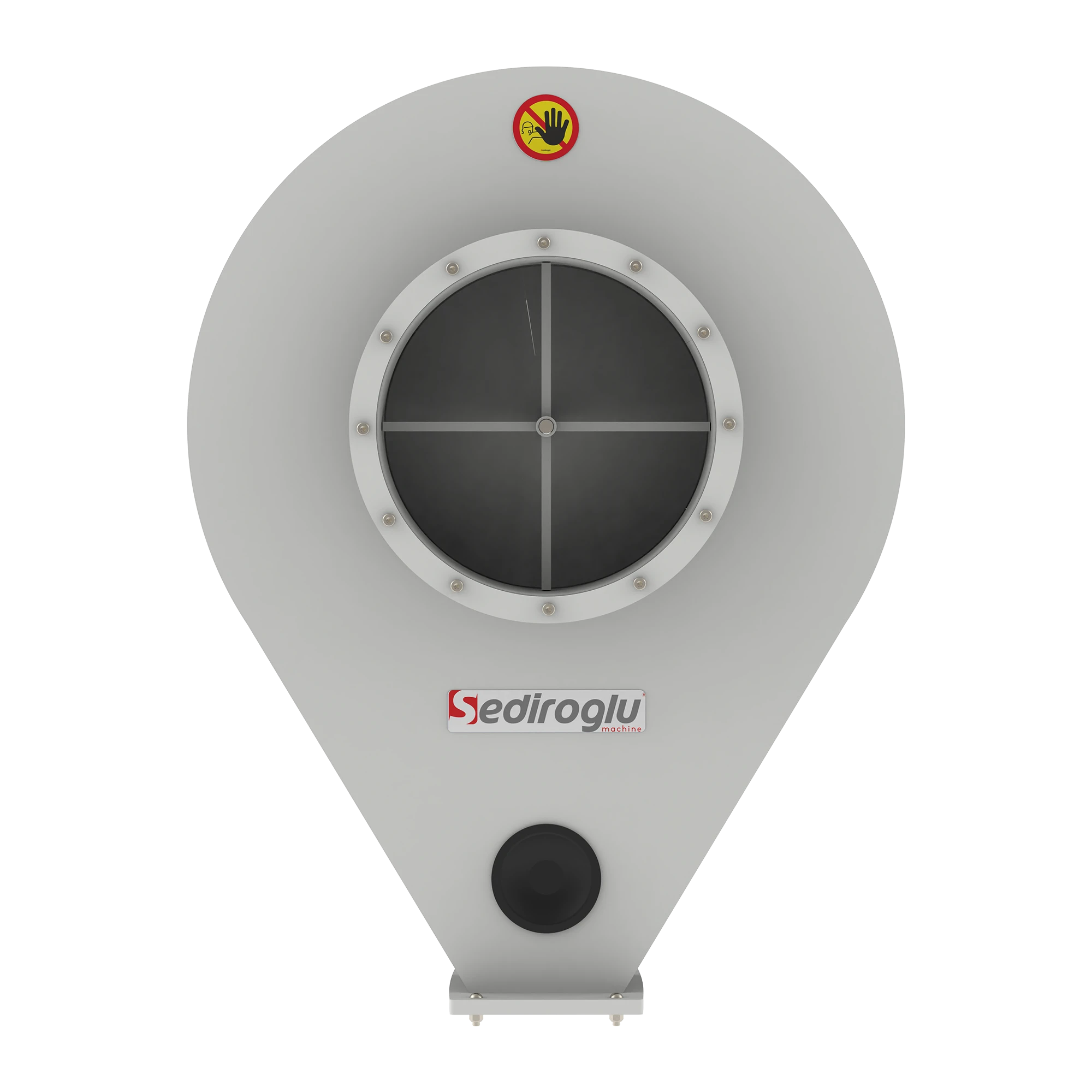 Mono Cyclone 50 installed between processing machine and filter in a flour mill.