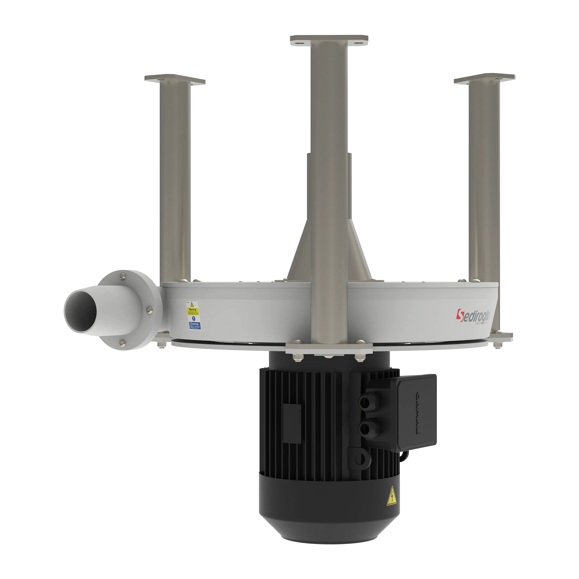 Application of ceiling-mounted Impact Detacher-V in corn flour milling systems