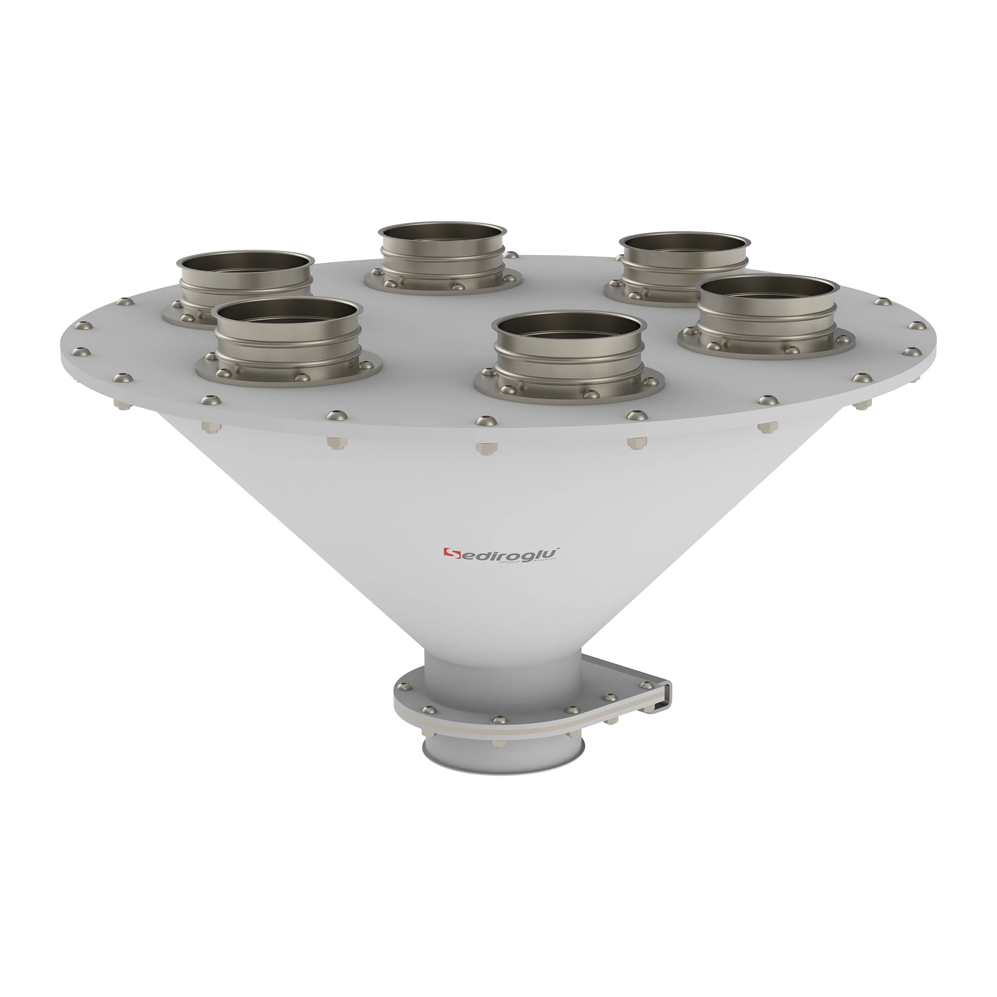 Uniform flow system preventing material segregation