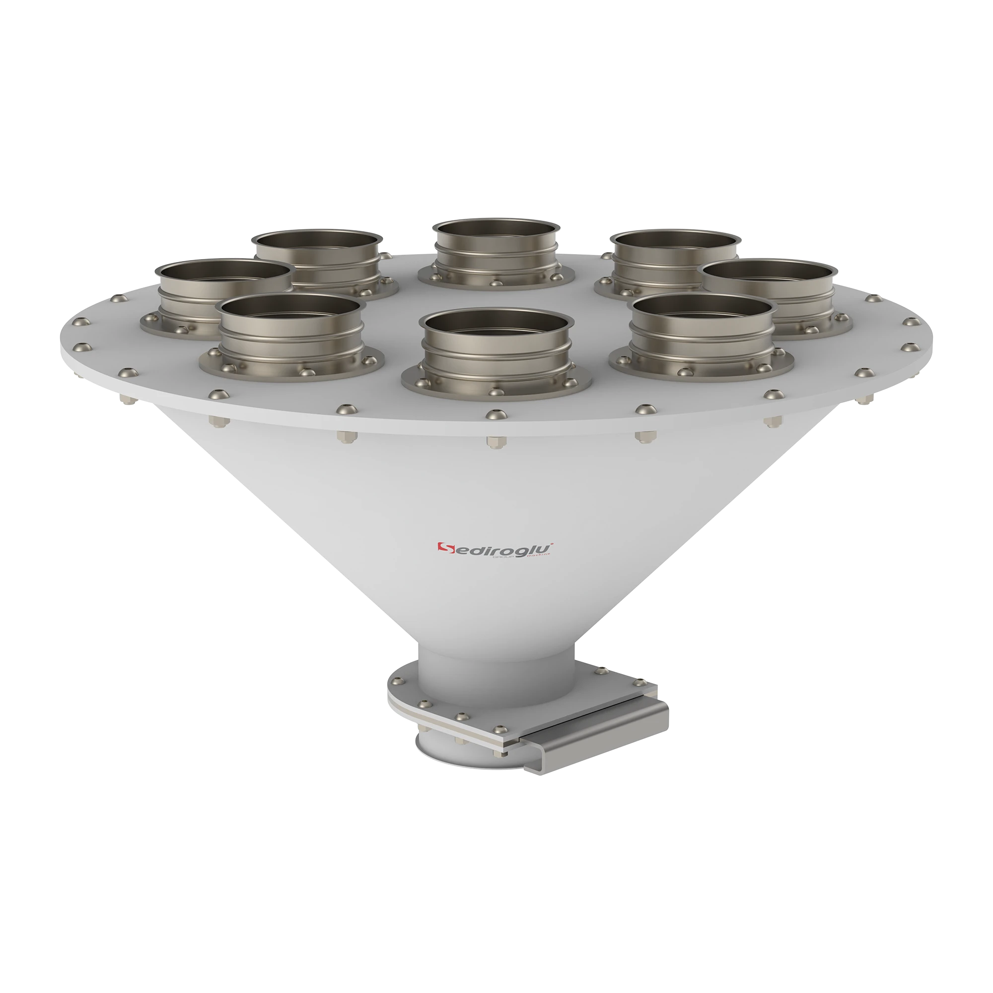 Uniform flow system preventing material segregation