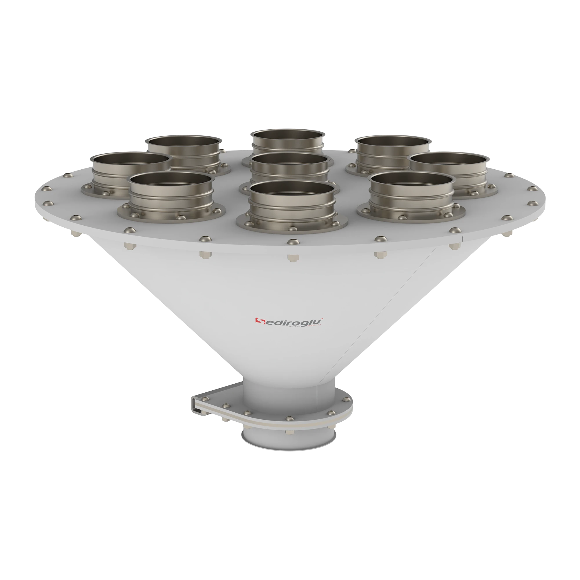 Uniform flow system preventing material segregation