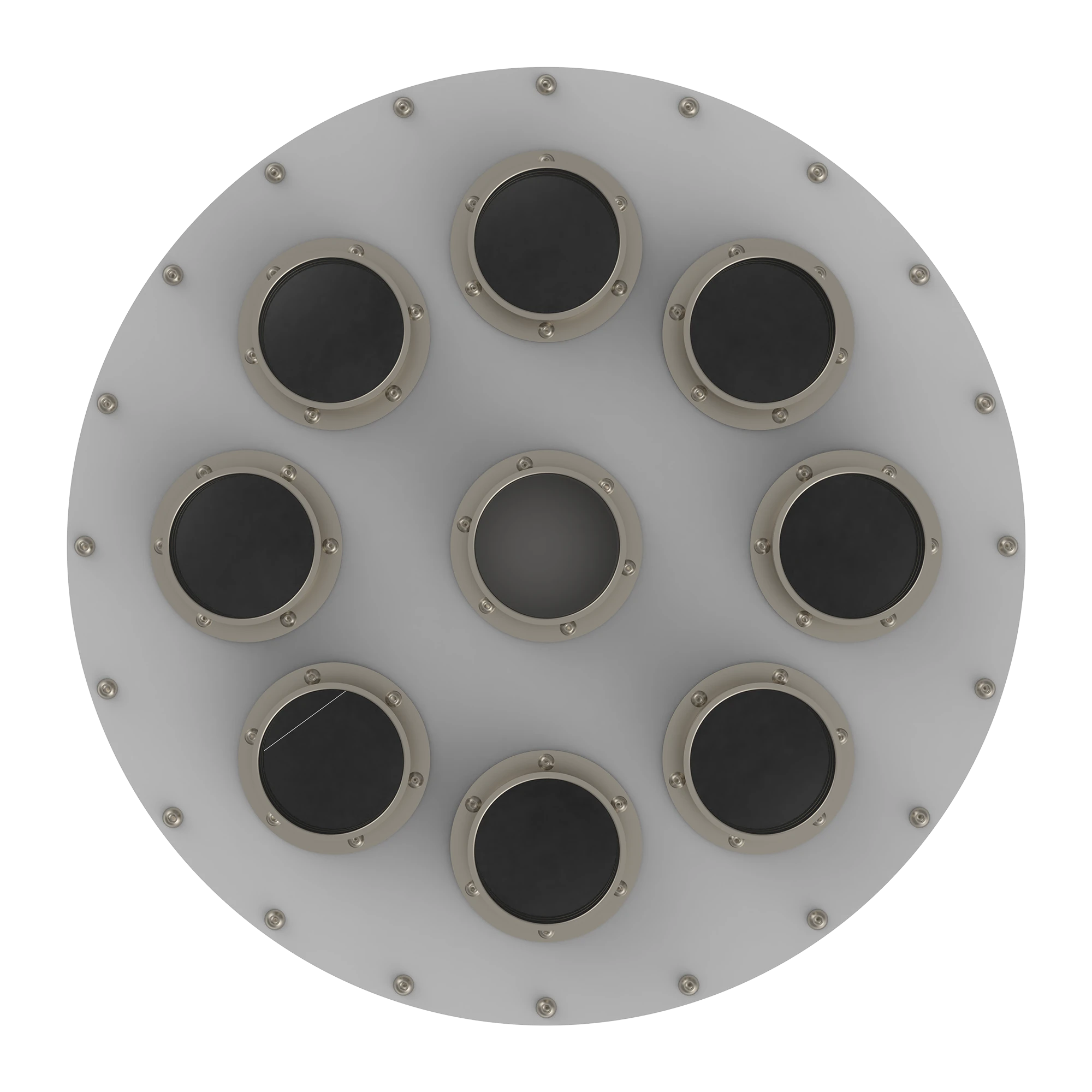 Single discharge outlet for controlled material flow