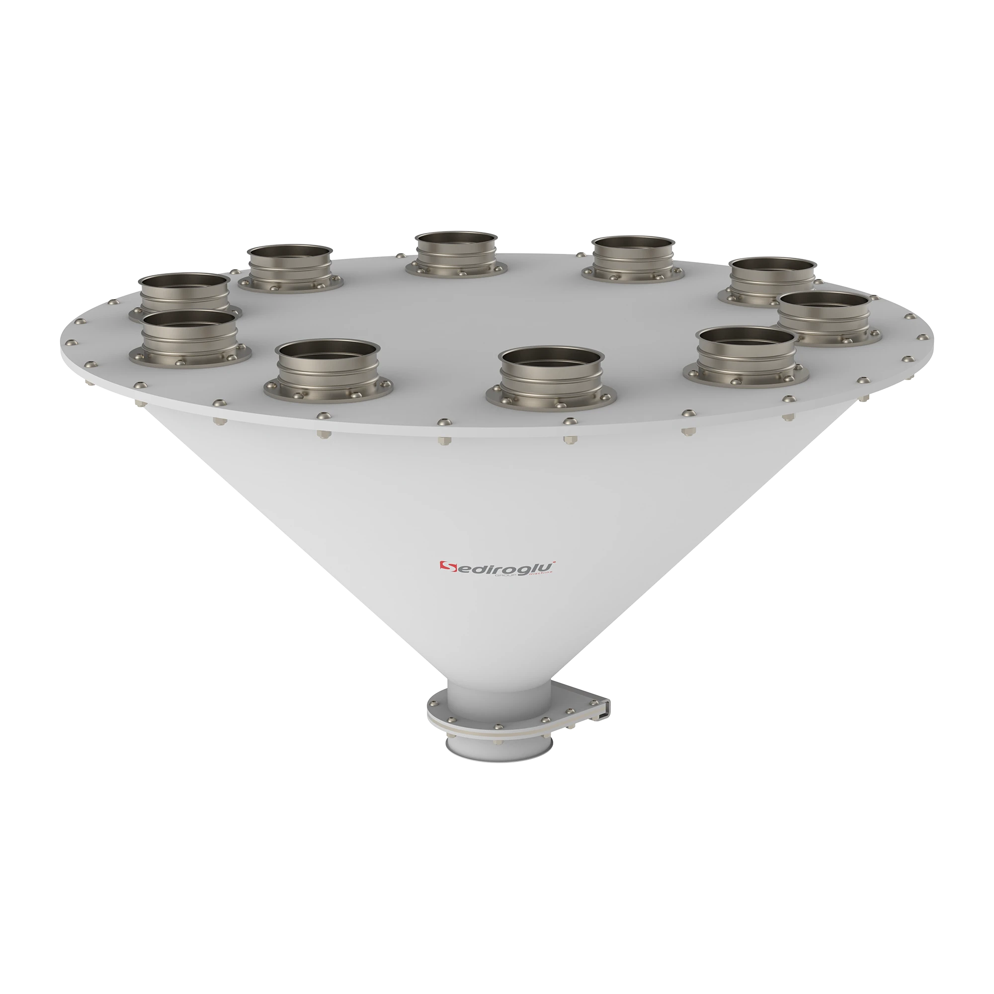 Uniform flow system preventing material segregation