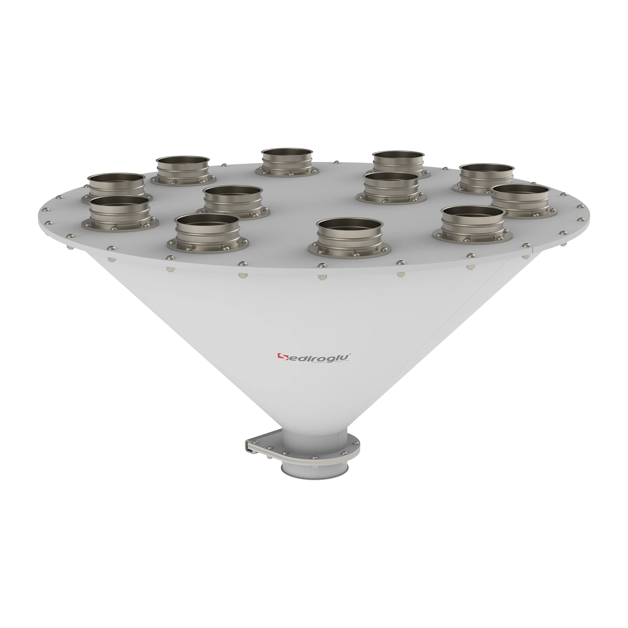 Uniform flow system preventing material segregation