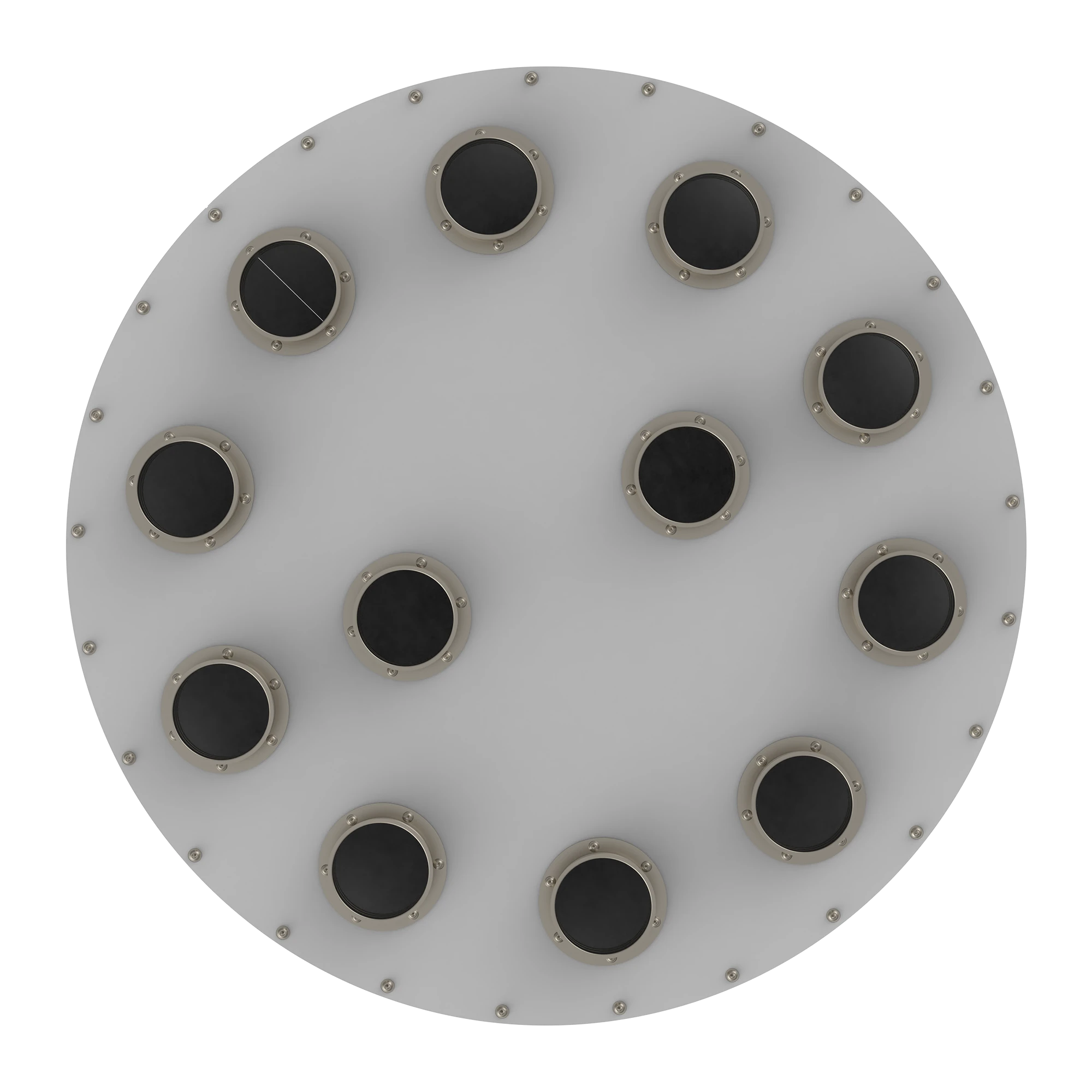 Single discharge outlet for controlled material flow