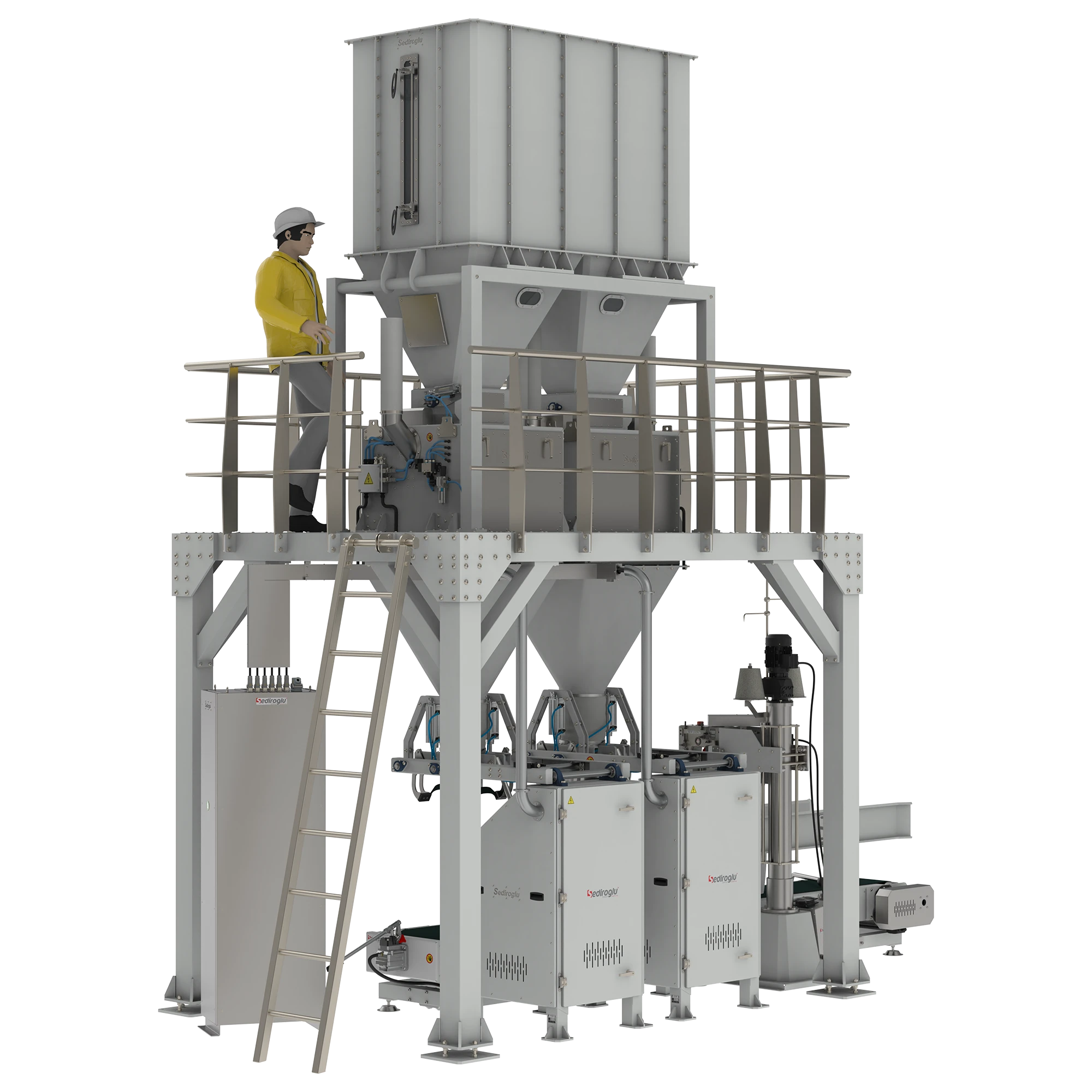 Granular Product Packing Machine 25-50 Kg Double Filling-Double Spout