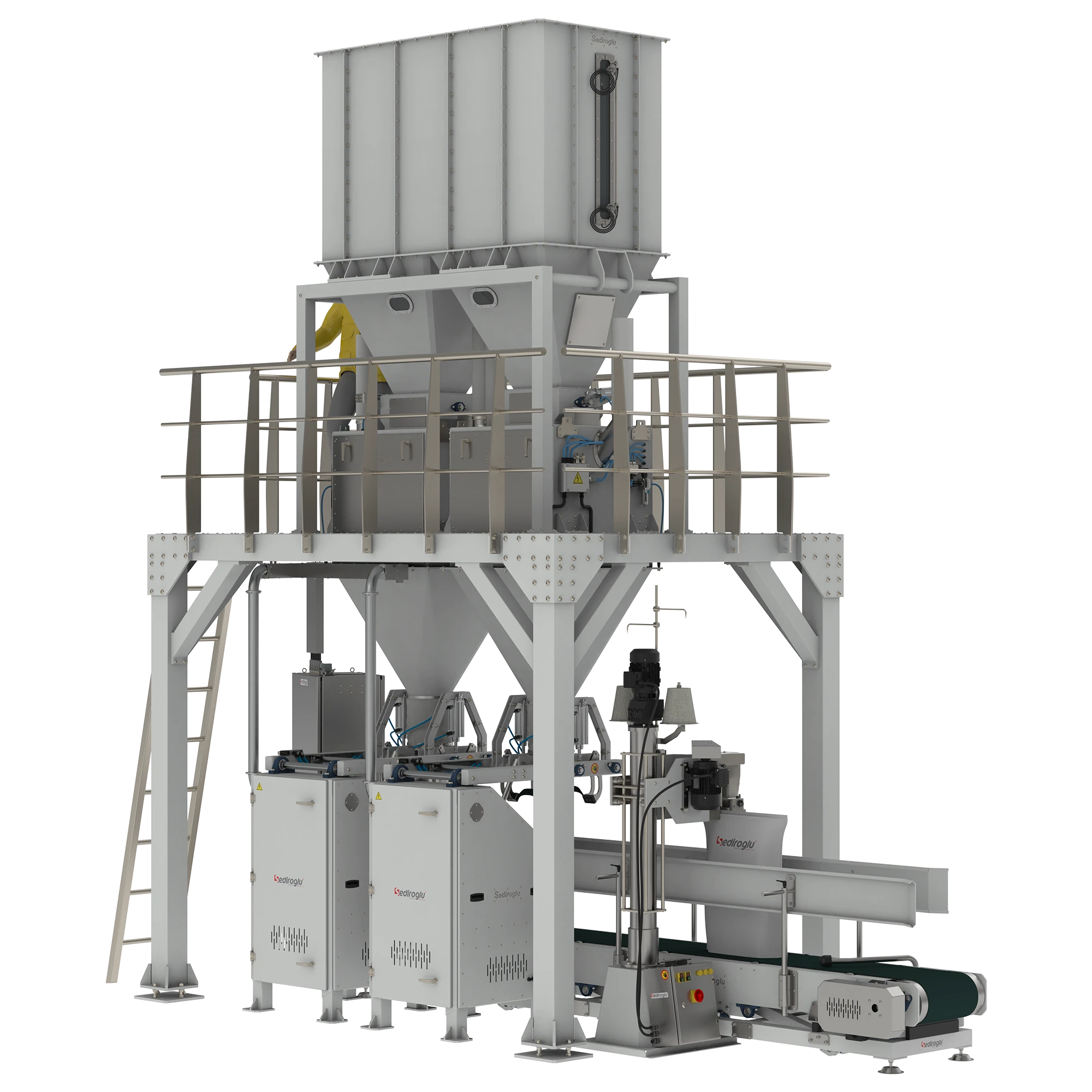 Granular Product Packing Machine 25-50 Kg Double Filling-Double Spout