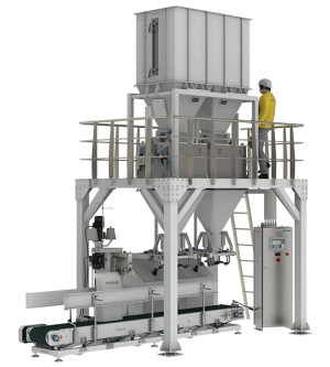 Granular Product Packing Machine 25-50 Kg Double Filling-Double Spout