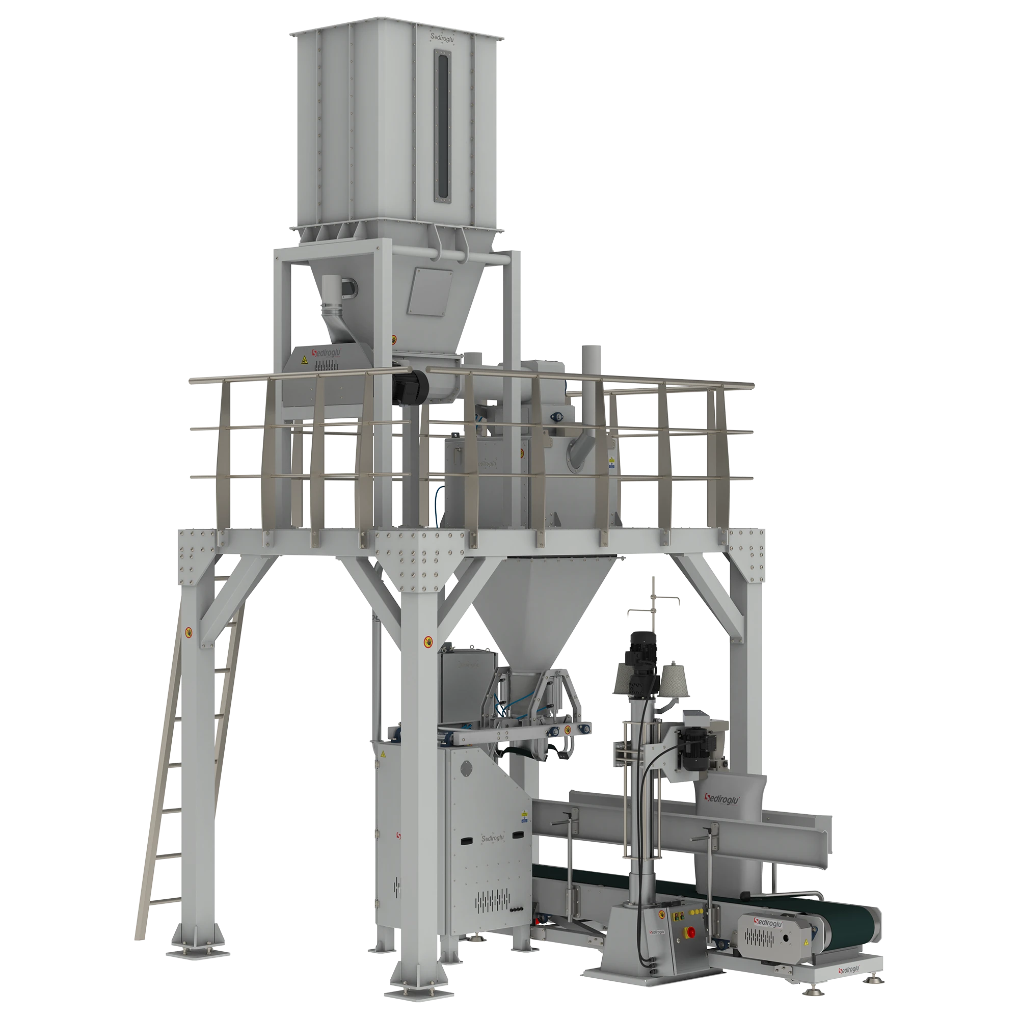 Flour Packing Machine 25-50 Kg Single Weighing Single Spout