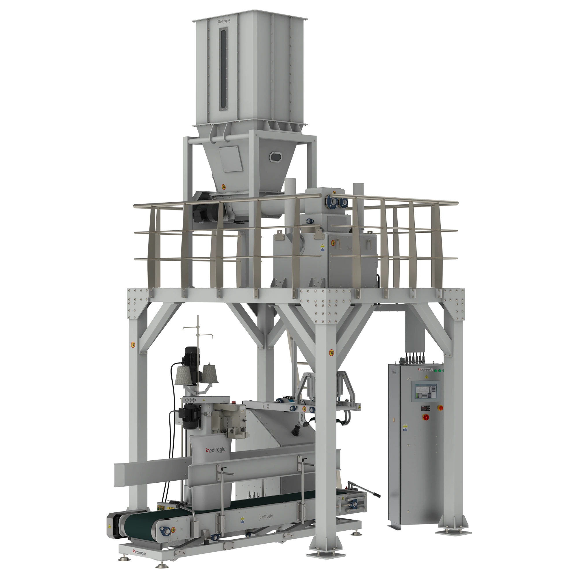 Flour Packing Machine 25-50 Kg Single Weighing Single Spout