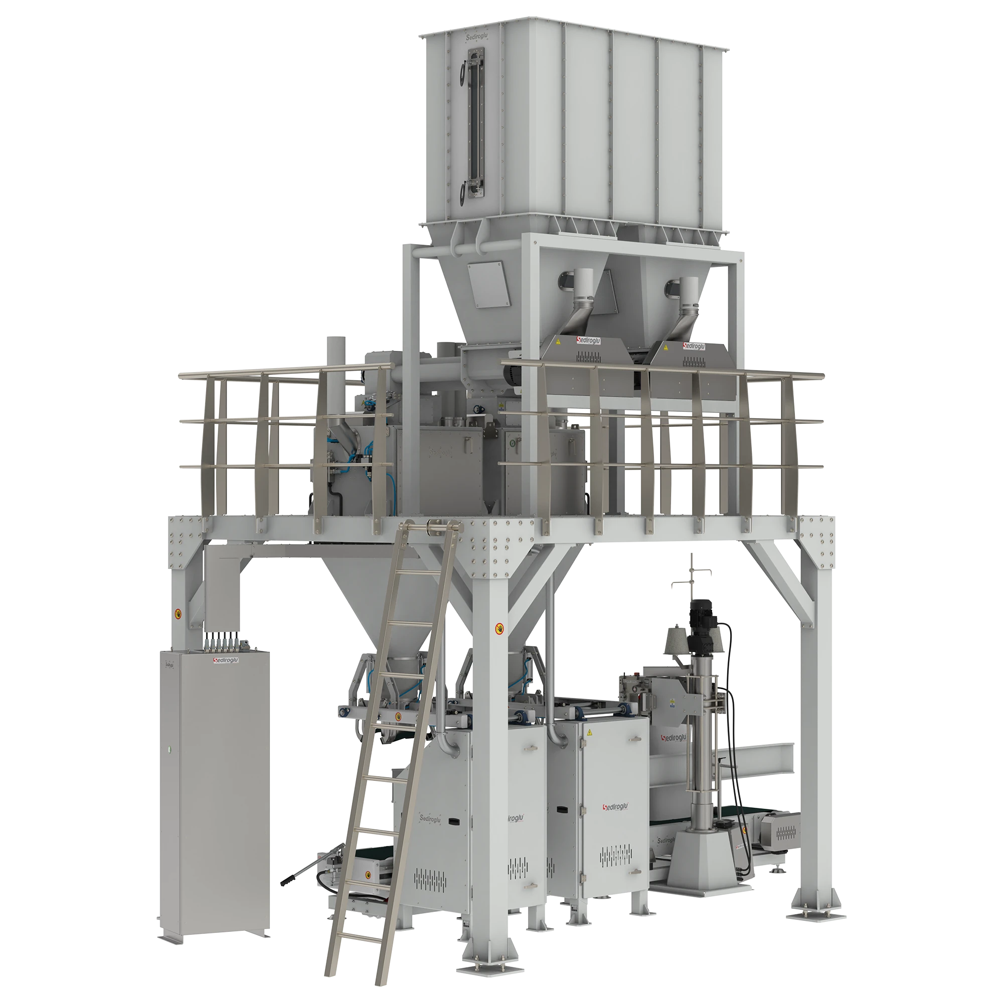 Flour Packing Machine 25-50 Kg Double Weighing Double Spout