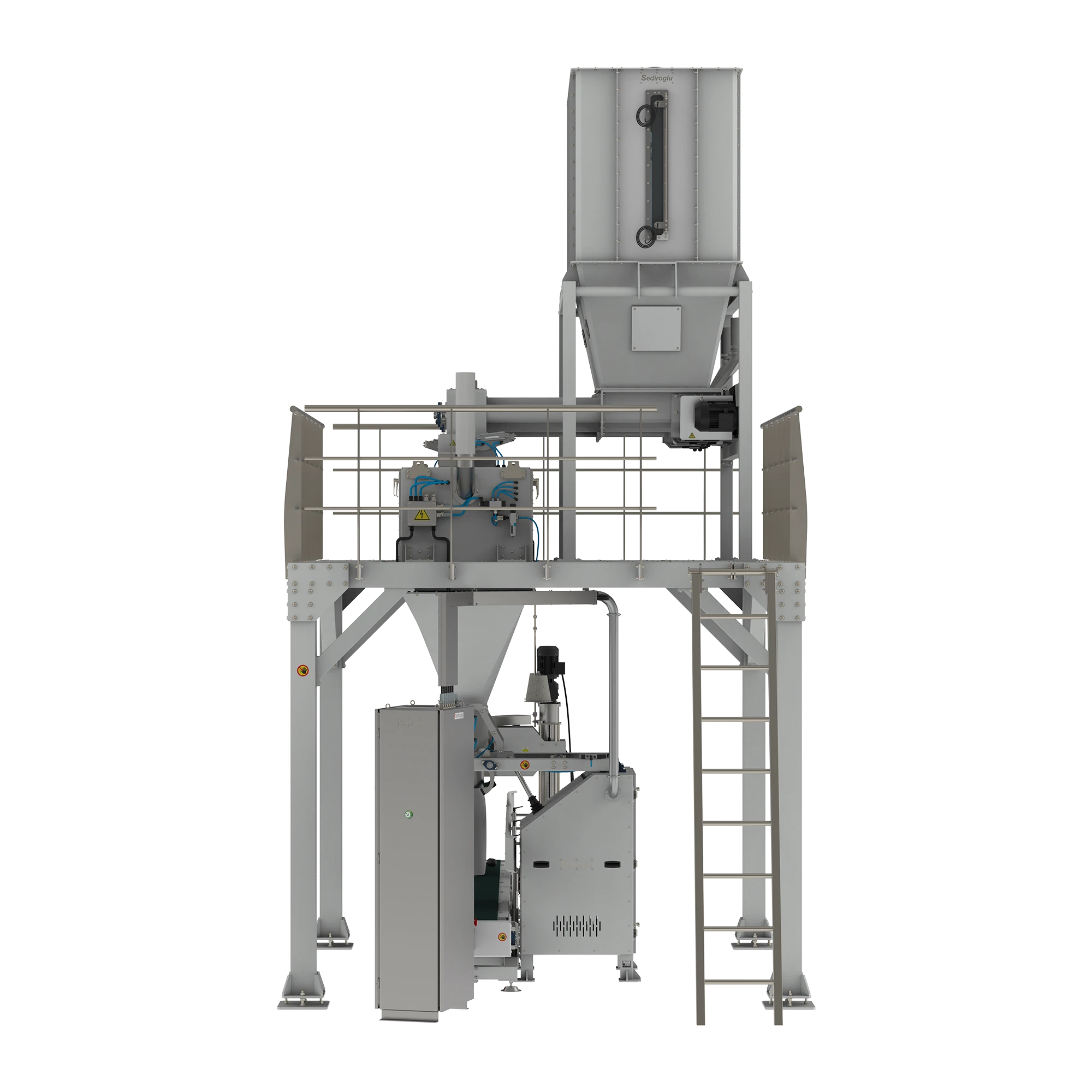 Continuous operation system allows uninterrupted packaging of powder products with minimal downtime.