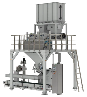 Flour Packing Machine 25-50 Kg Double Weighing Single Spout