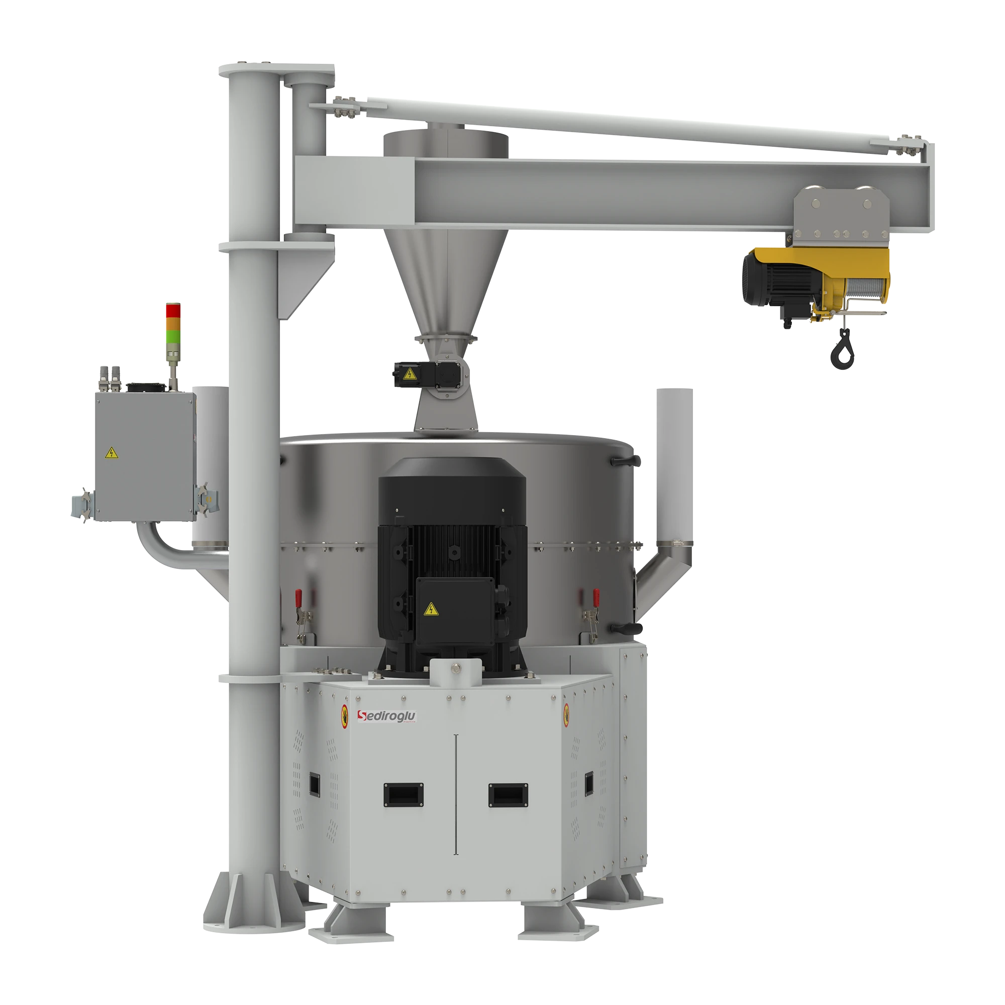 Electrical control panel system for Stone Grinding Flour Mill with industrial automation control.