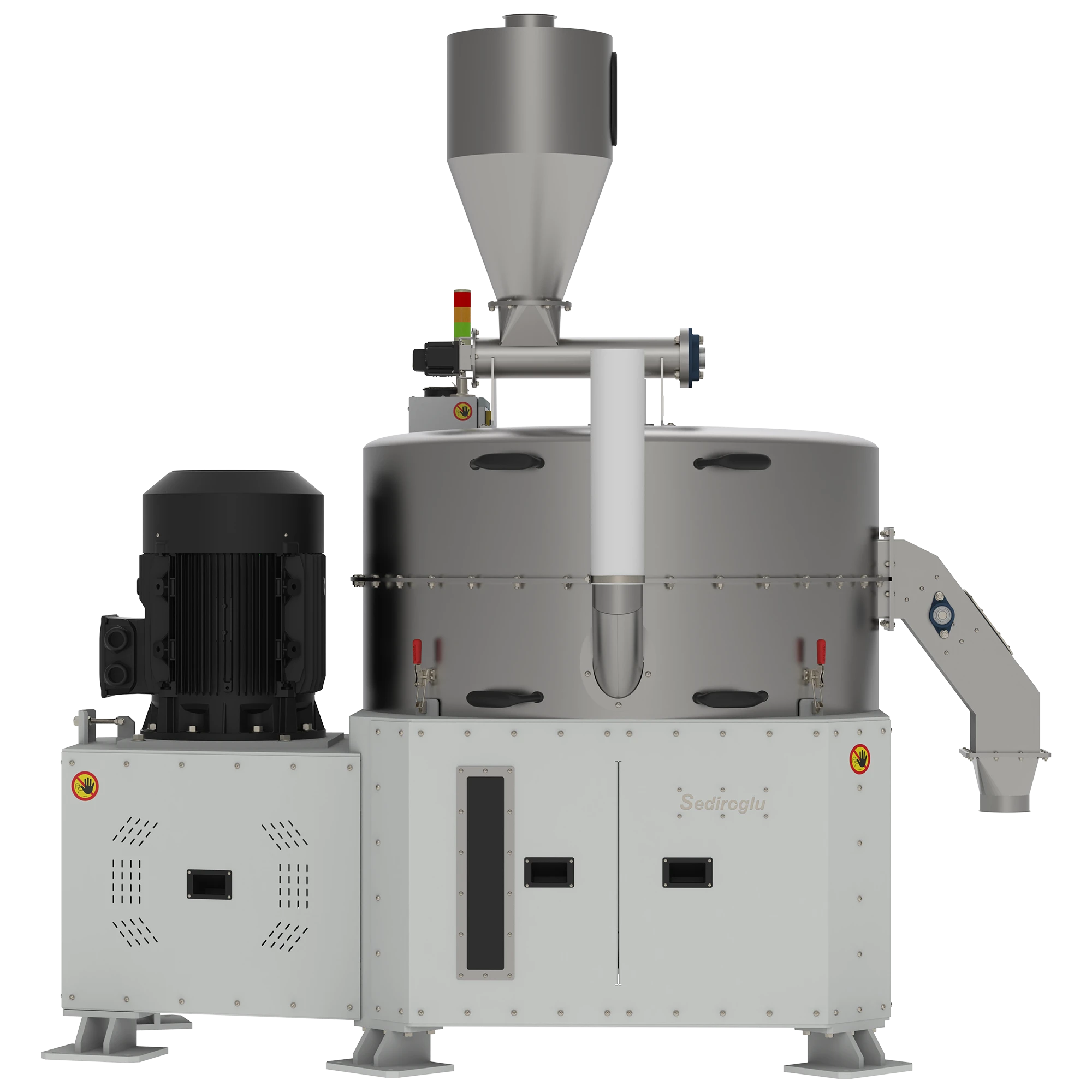 Stone Mill integrated into a flour production line for continuous wheat processing.
