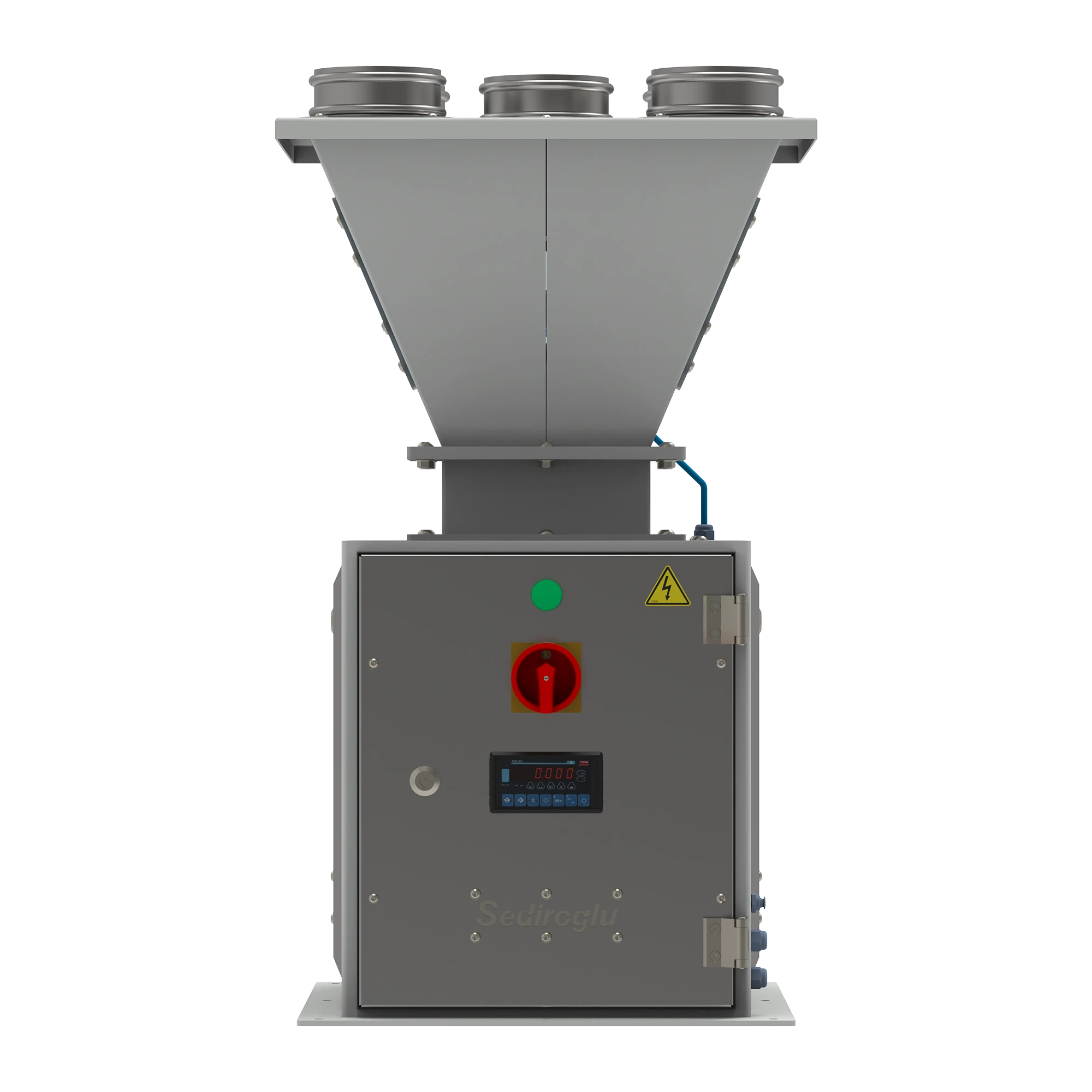 Flow Balancer 50 TPH general view, high-capacity industrial automatic dosing and blending system