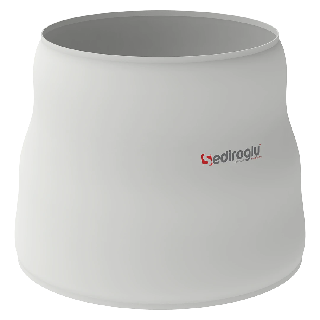 Front view of filter fabric aspiration connection bag