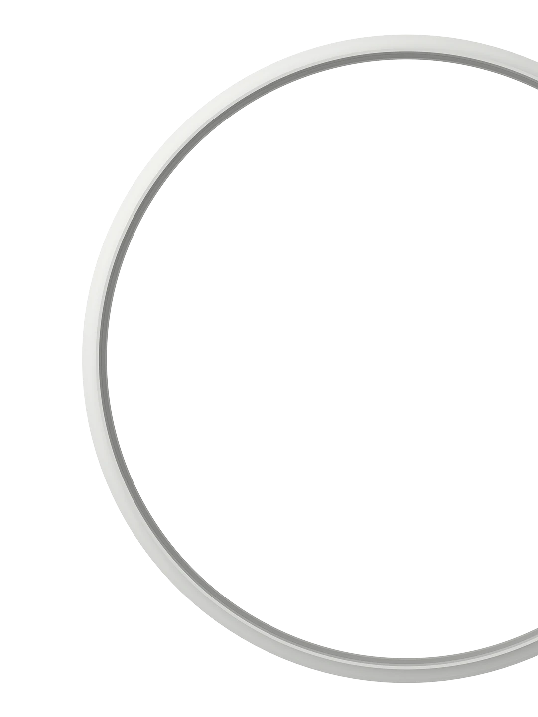 Installed fabric bag between vibrating and fixed chassis