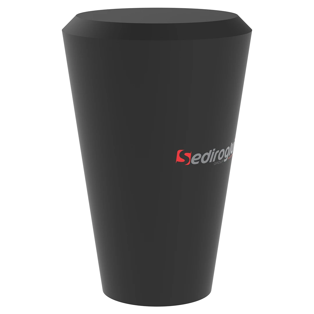 Plastic handle installed on machine cover