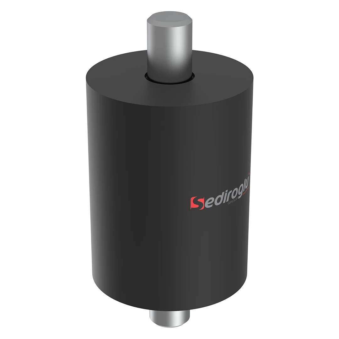 Heavy-duty industrial rubber structure.