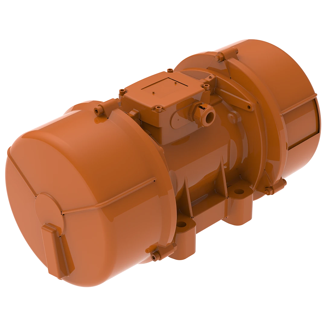 Eccentric shaft and vibration system detail.