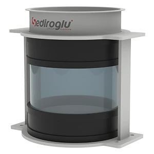 Intensive Scourer Flanged Inspection Glass Product Inlet