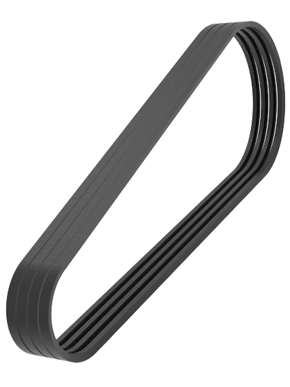 Flour Mill V-Belt Installed in Milling Equipment