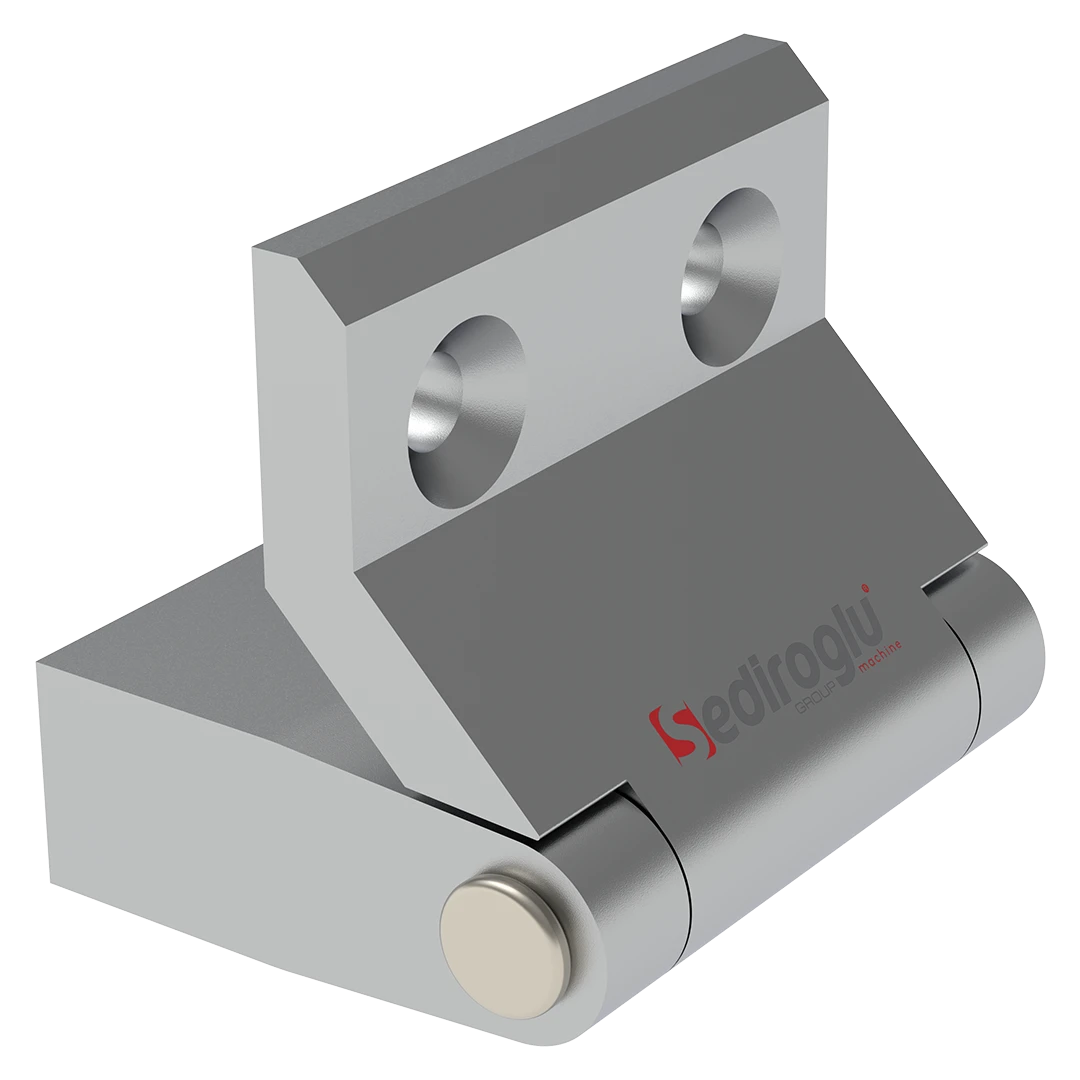 Side profile displaying hinge thickness and pivot structure