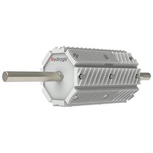 Horizontal Scourer Cast Rotor Assembly with Mixing Paddles