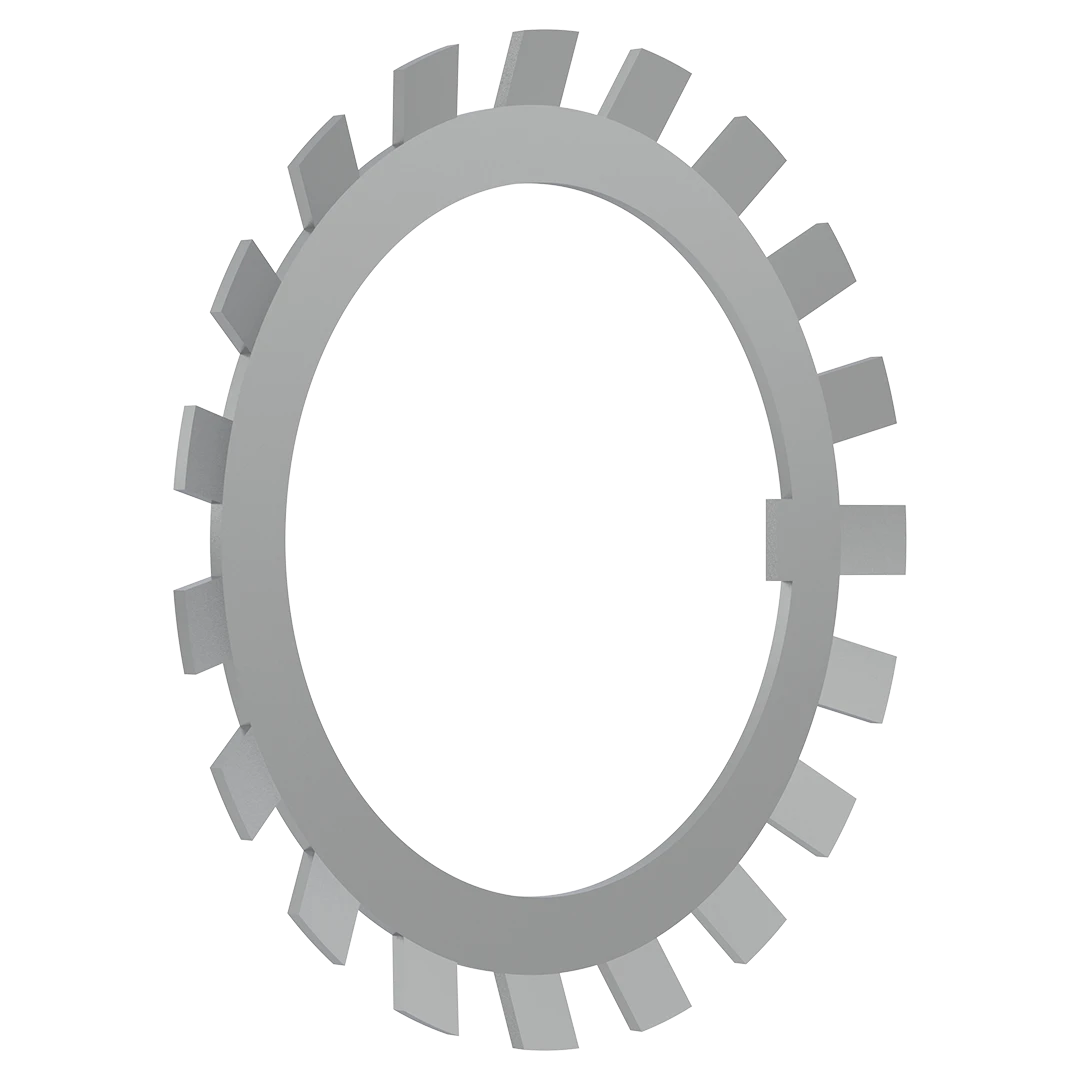 MB lock washer installed together with KM lock nut in FNL bearing units