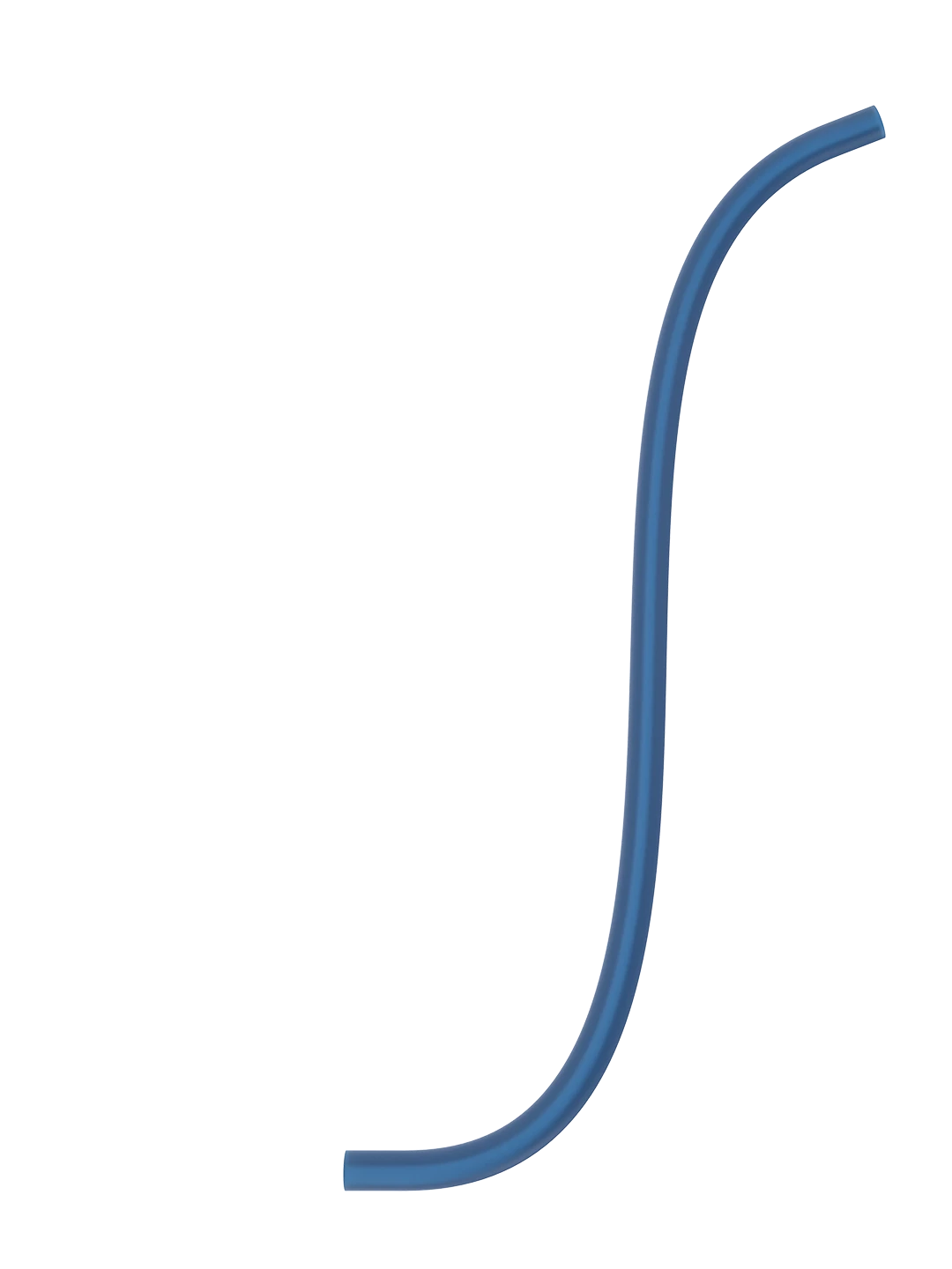 Plastic tubing ensuring controlled compressed air flow in separator system