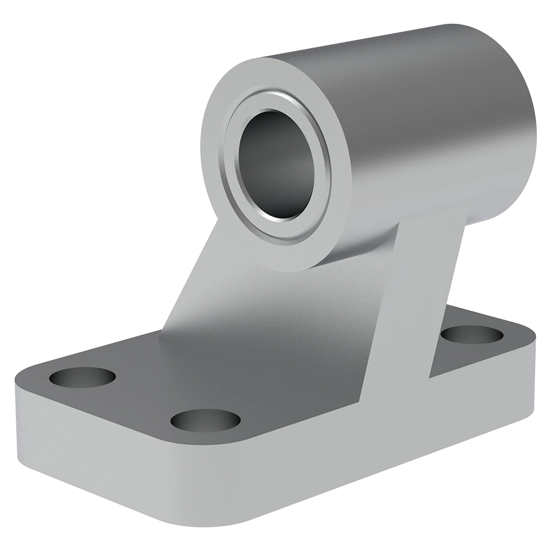 Industrial-grade clevis foot suitable for milling and recycling plants