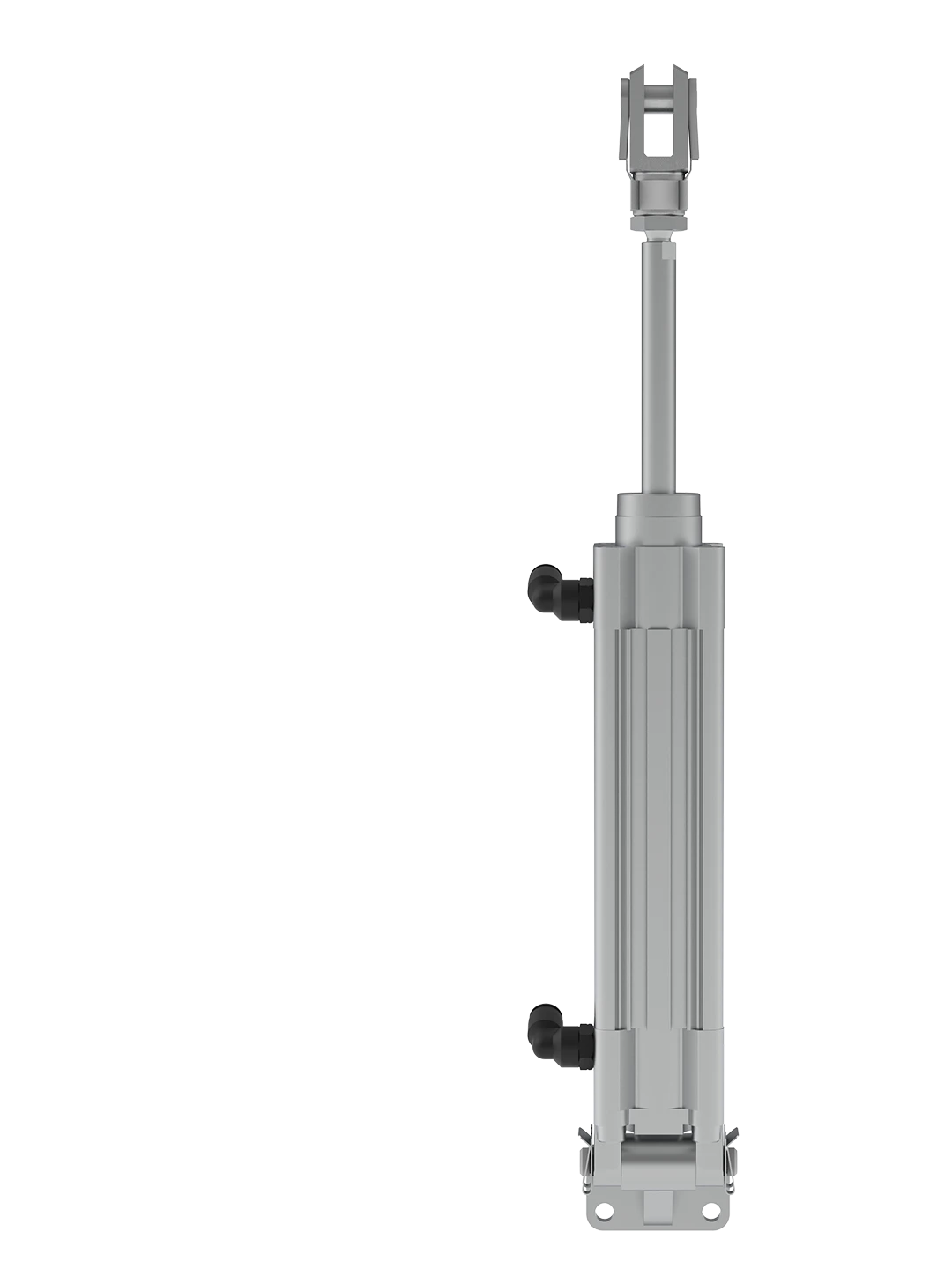 Front view of standards-based DSBC pneumatic cylinder